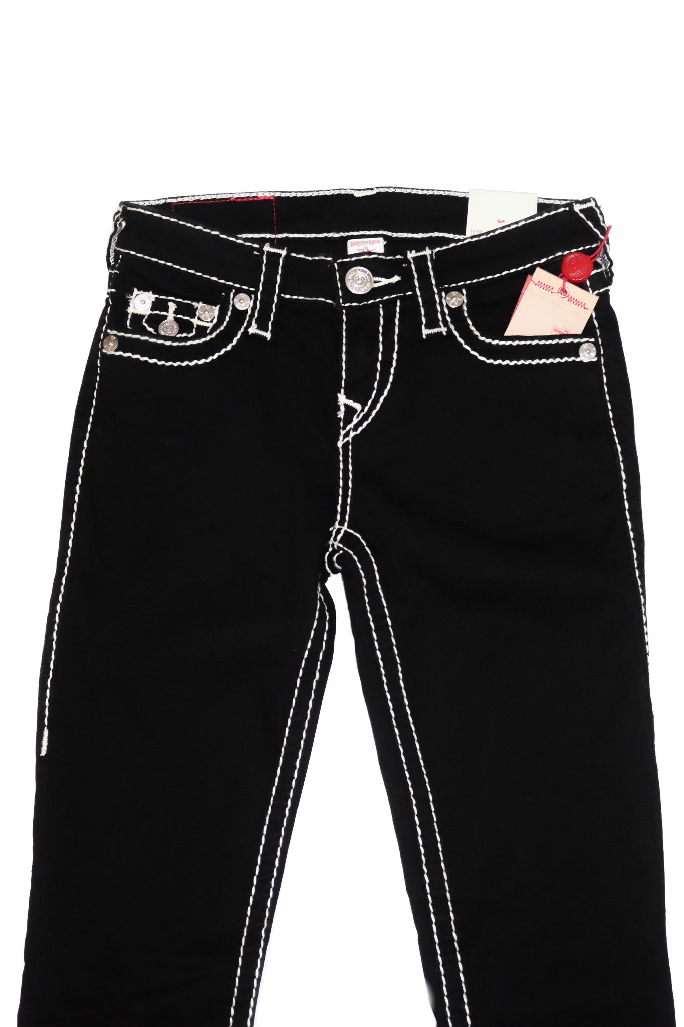 2010’s true religion halle flap super skinny jeans black.