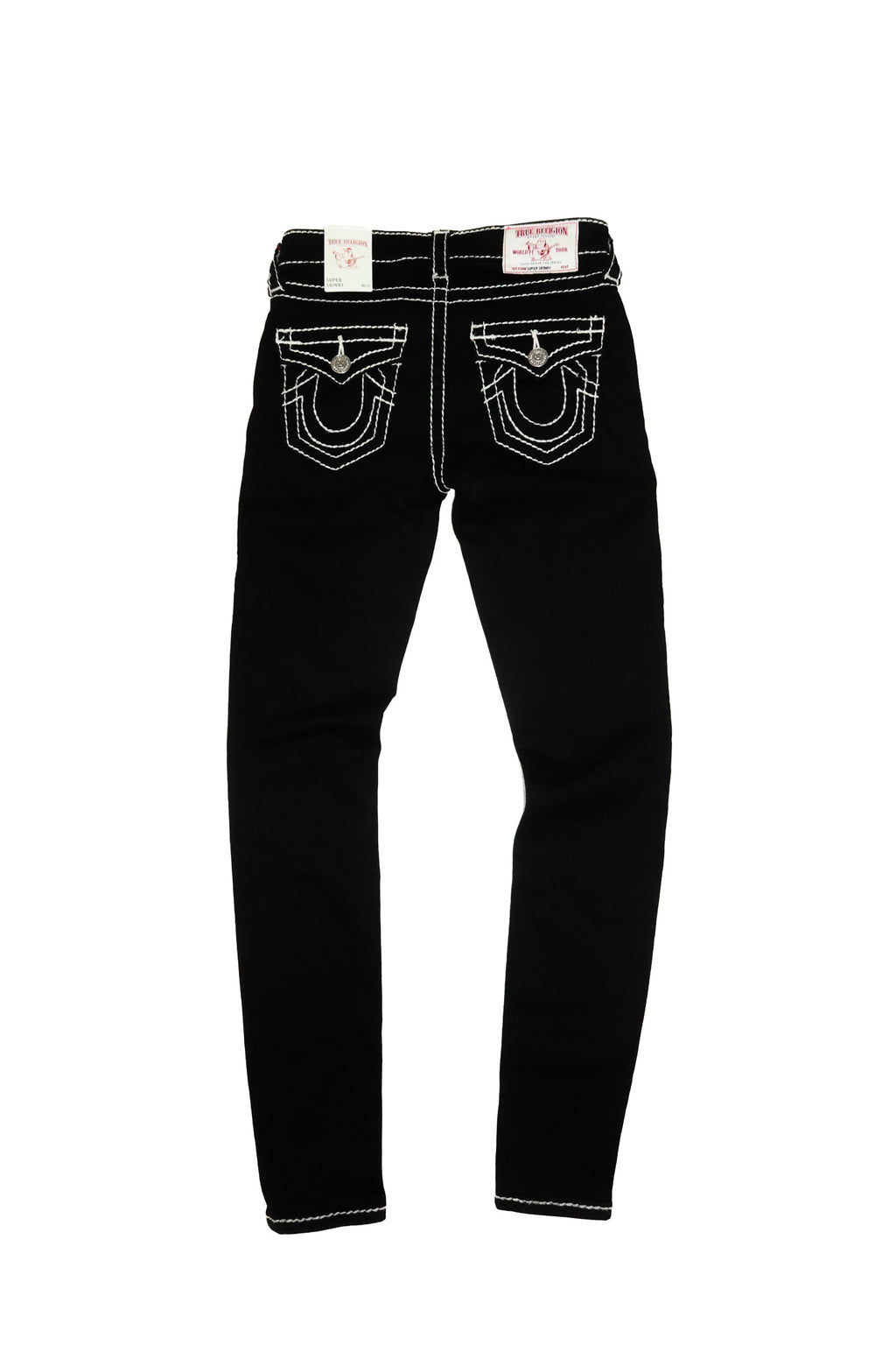 2010’s true religion halle flap super skinny jeans black.