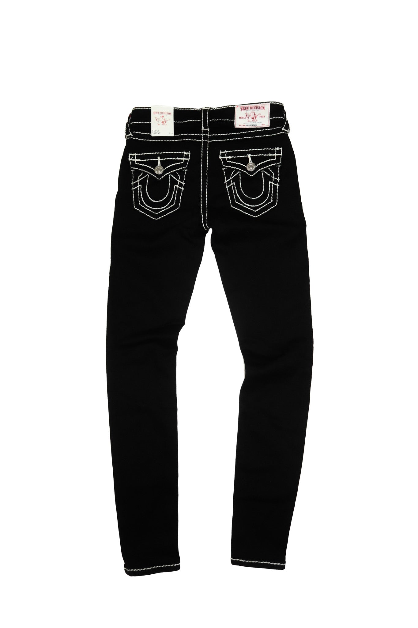 2010’s true religion halle flap super skinny jeans black.