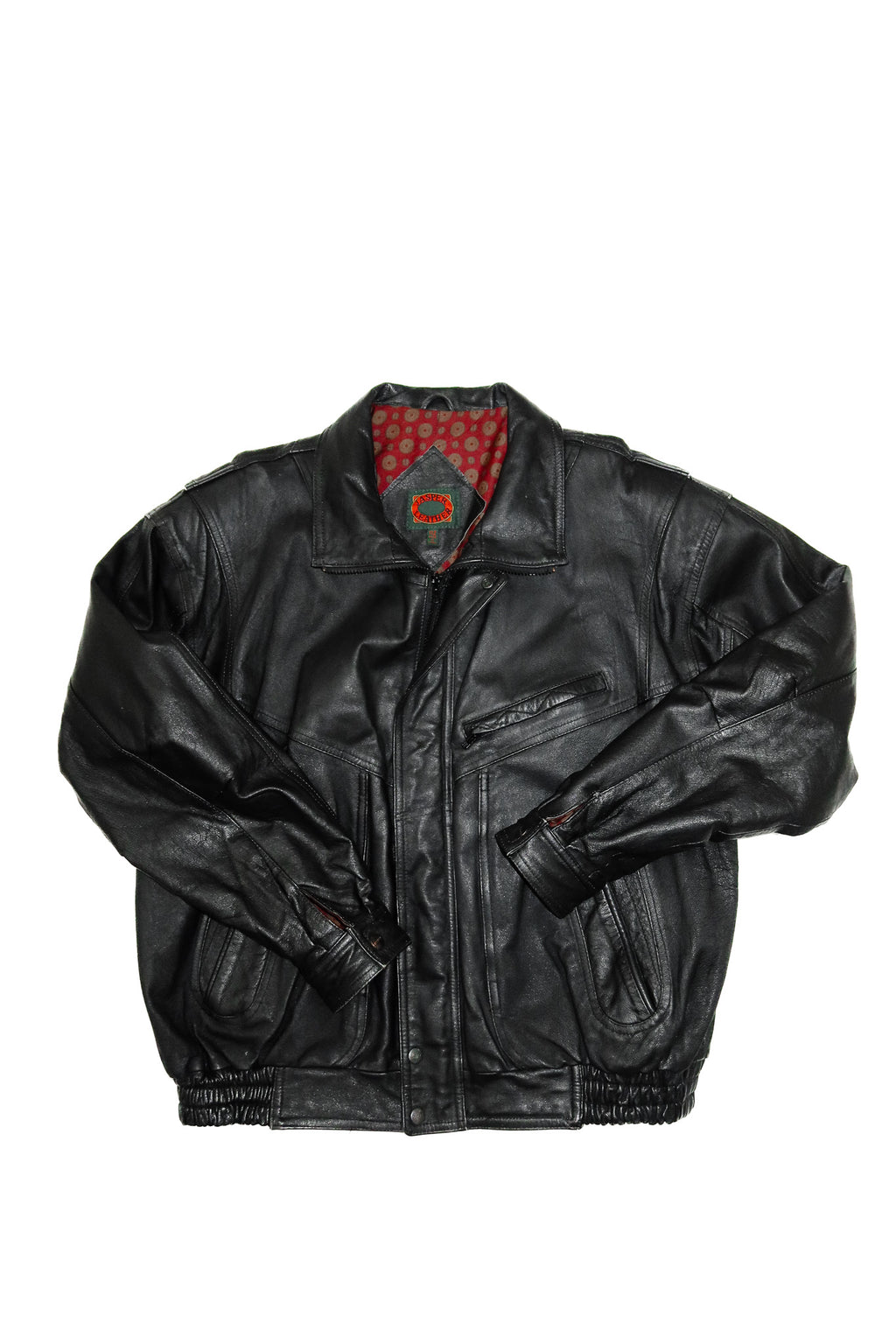 jasper leather bomber jacket black.
