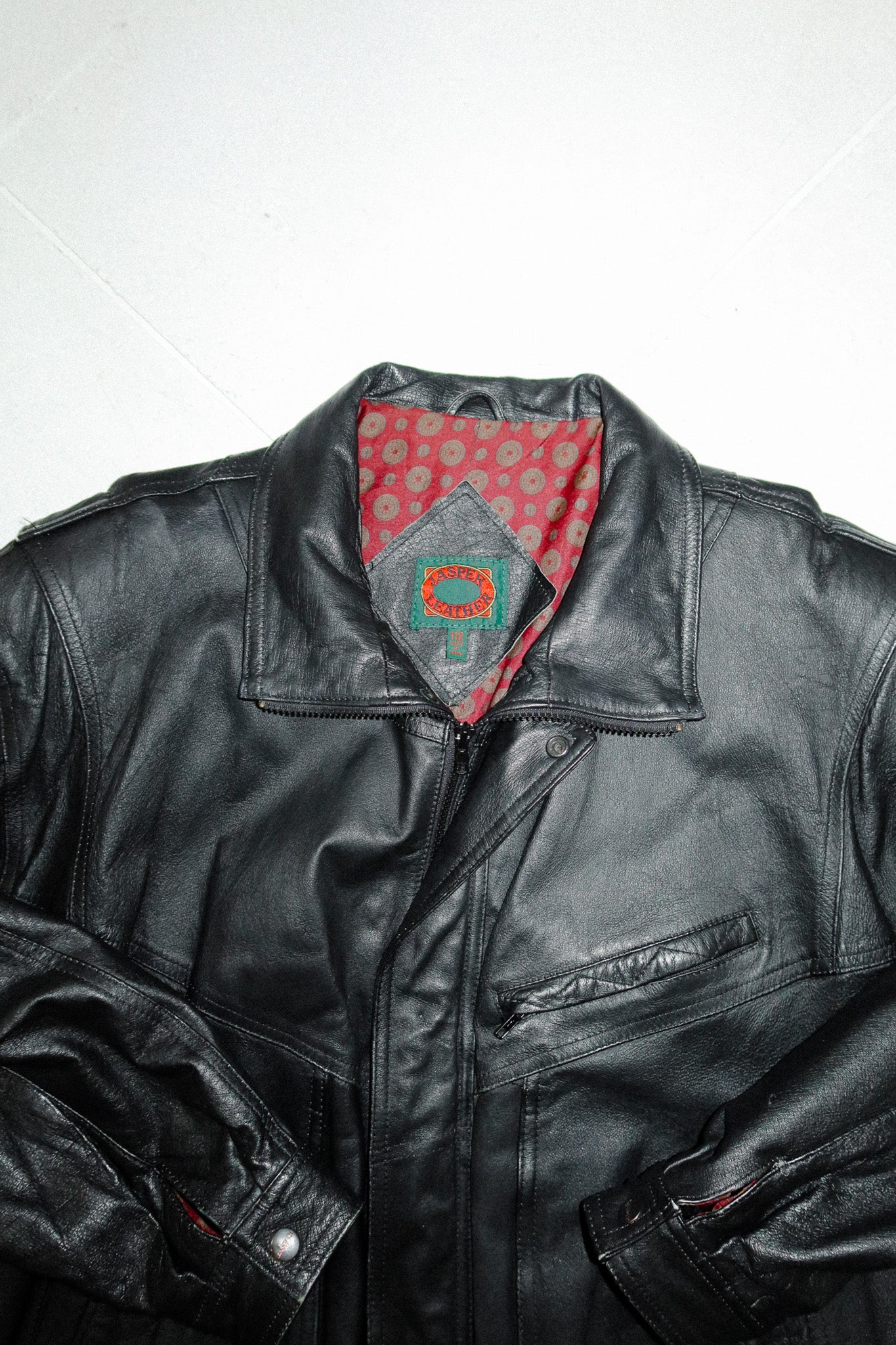 jasper leather bomber jacket black.