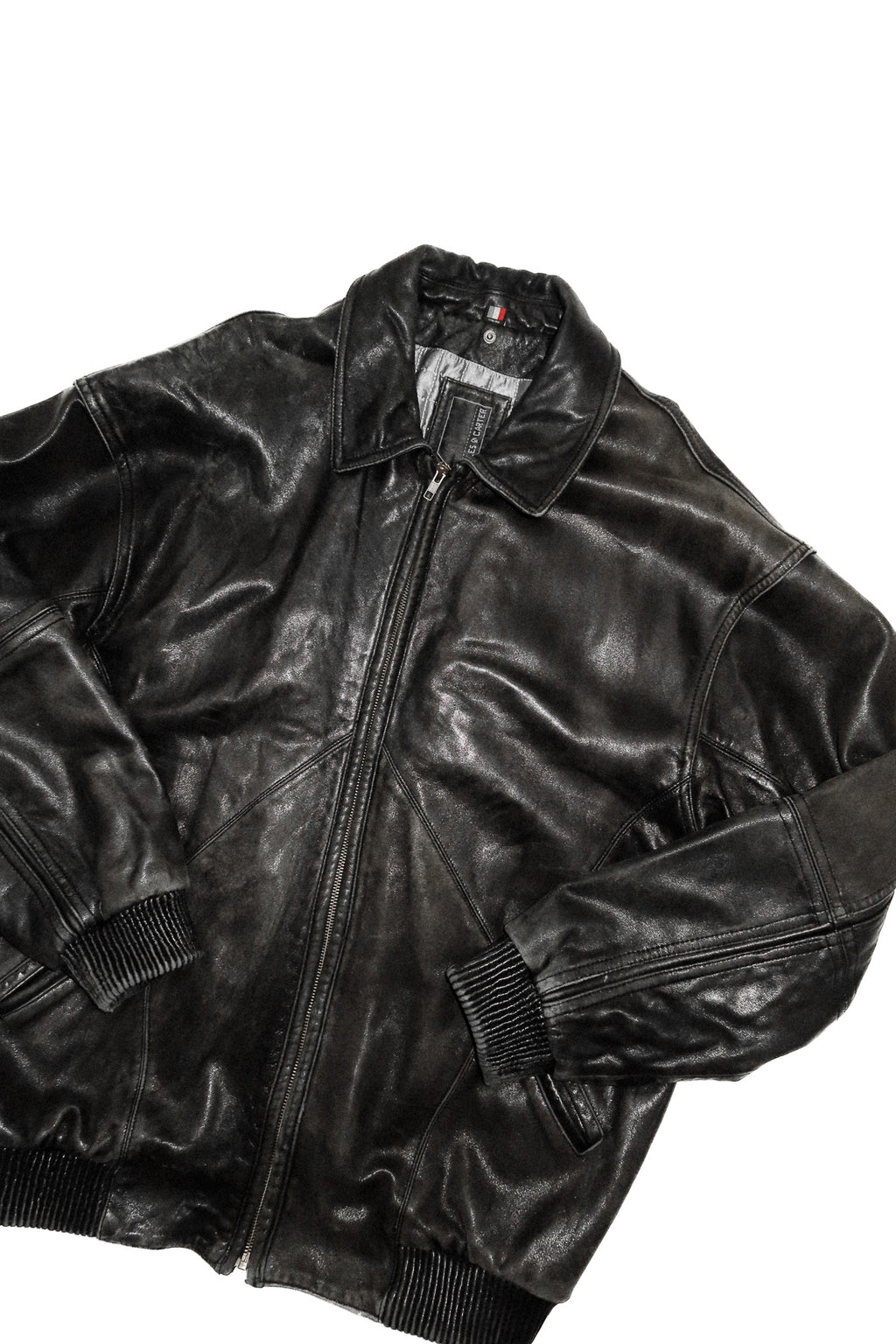 knoles & carter lamb skin leather jacket black.