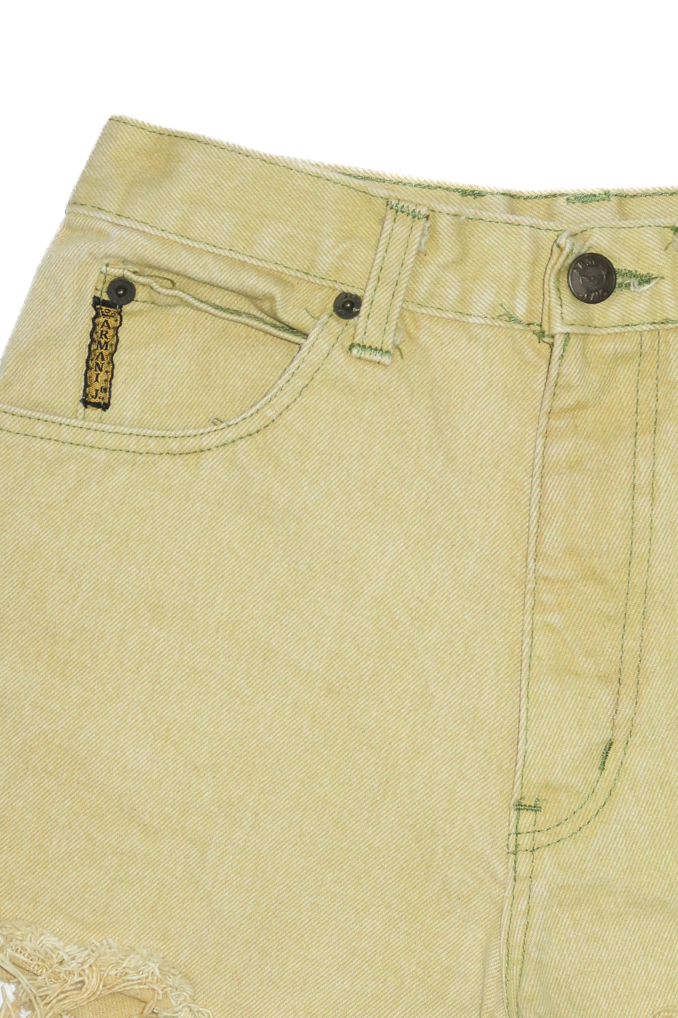 2000’s armani jeans frayed denim shorts khaki.
