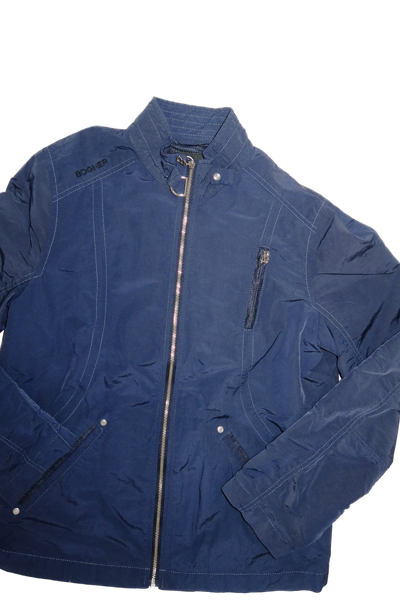 90's bogner lightweight sports jacket navy.