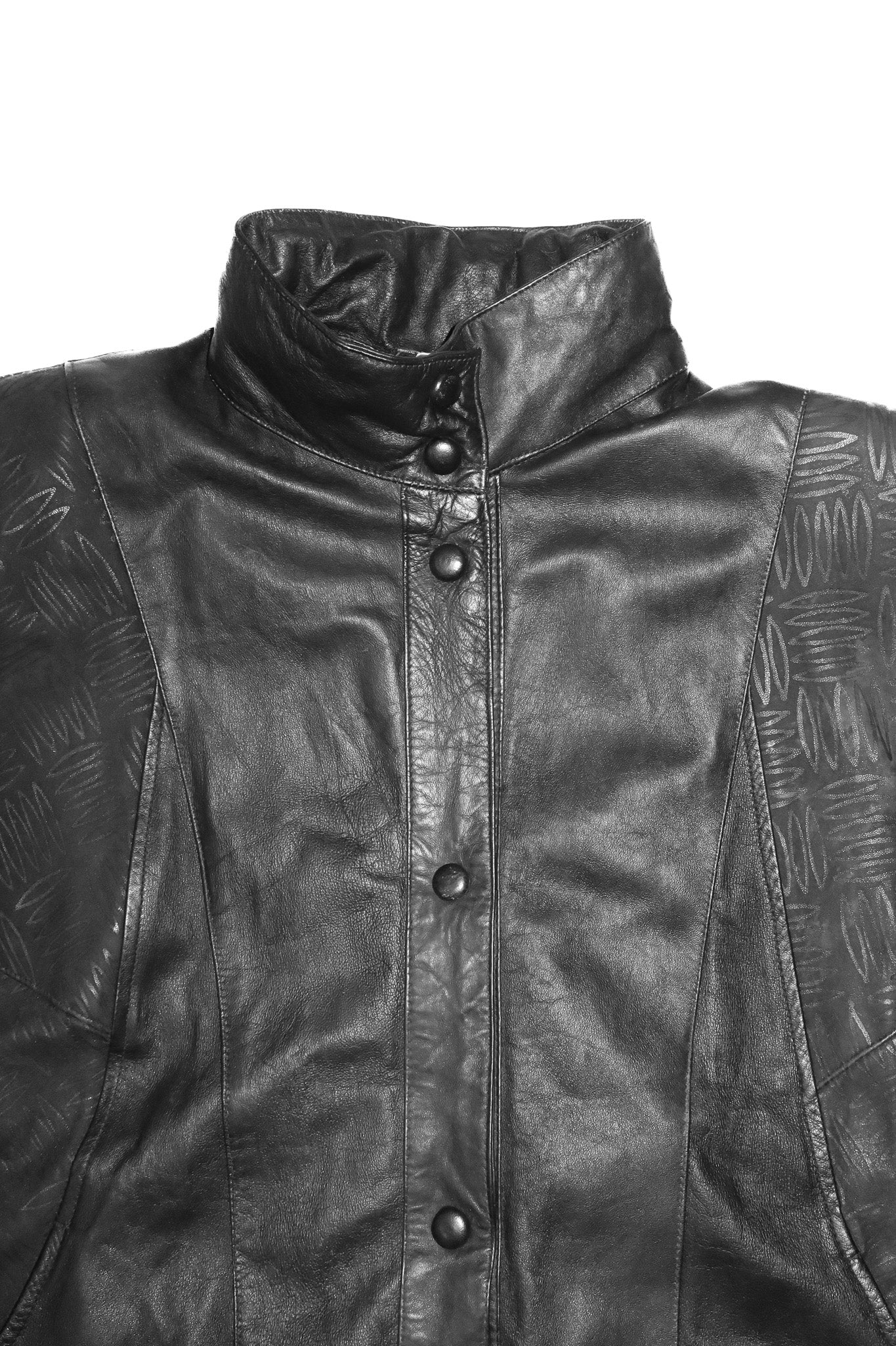 1980’s oversized leather jacket black.