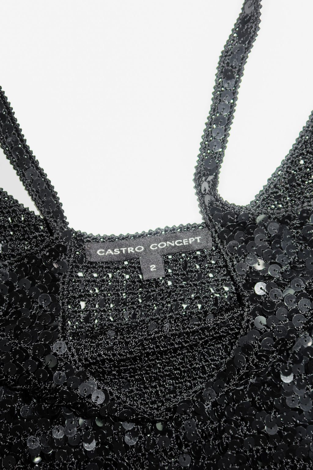 castro concept sequin tank top black.