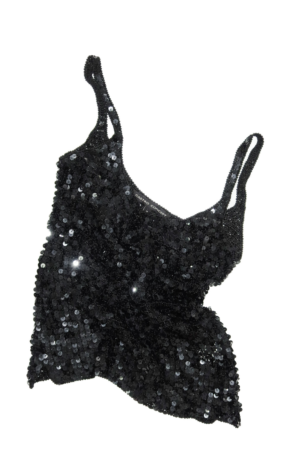 castro concept sequin tank top black.