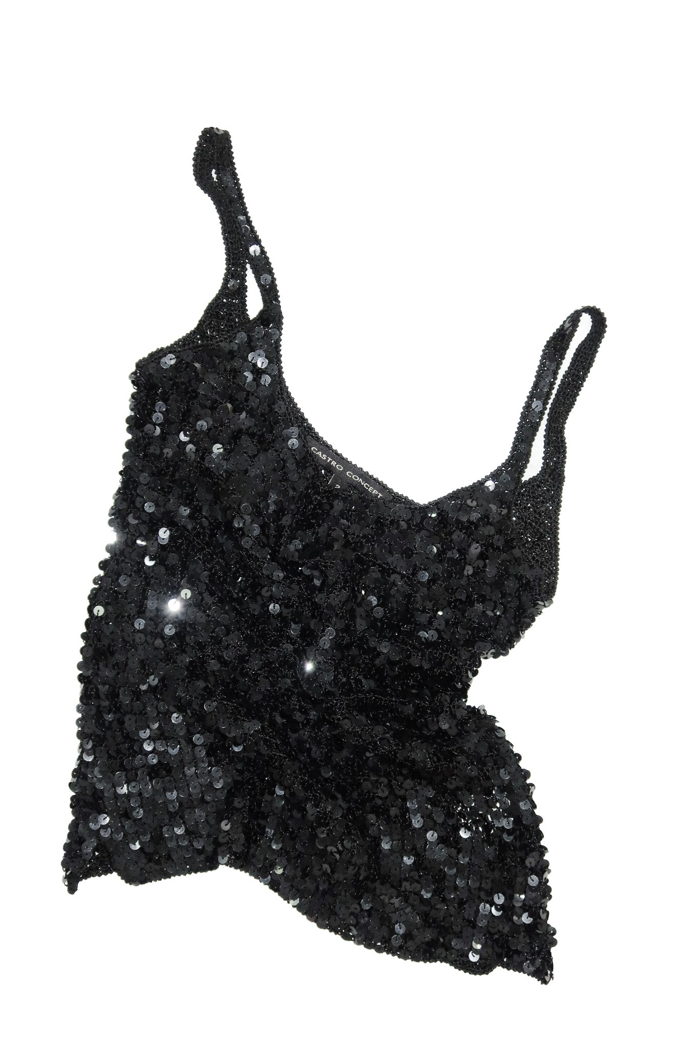 castro concept sequin tank top black.