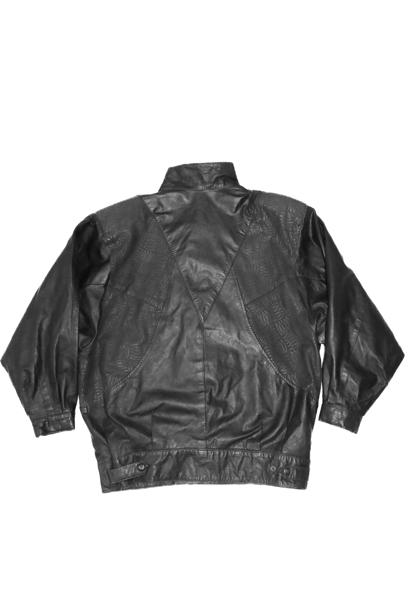 1980’s oversized leather jacket black.