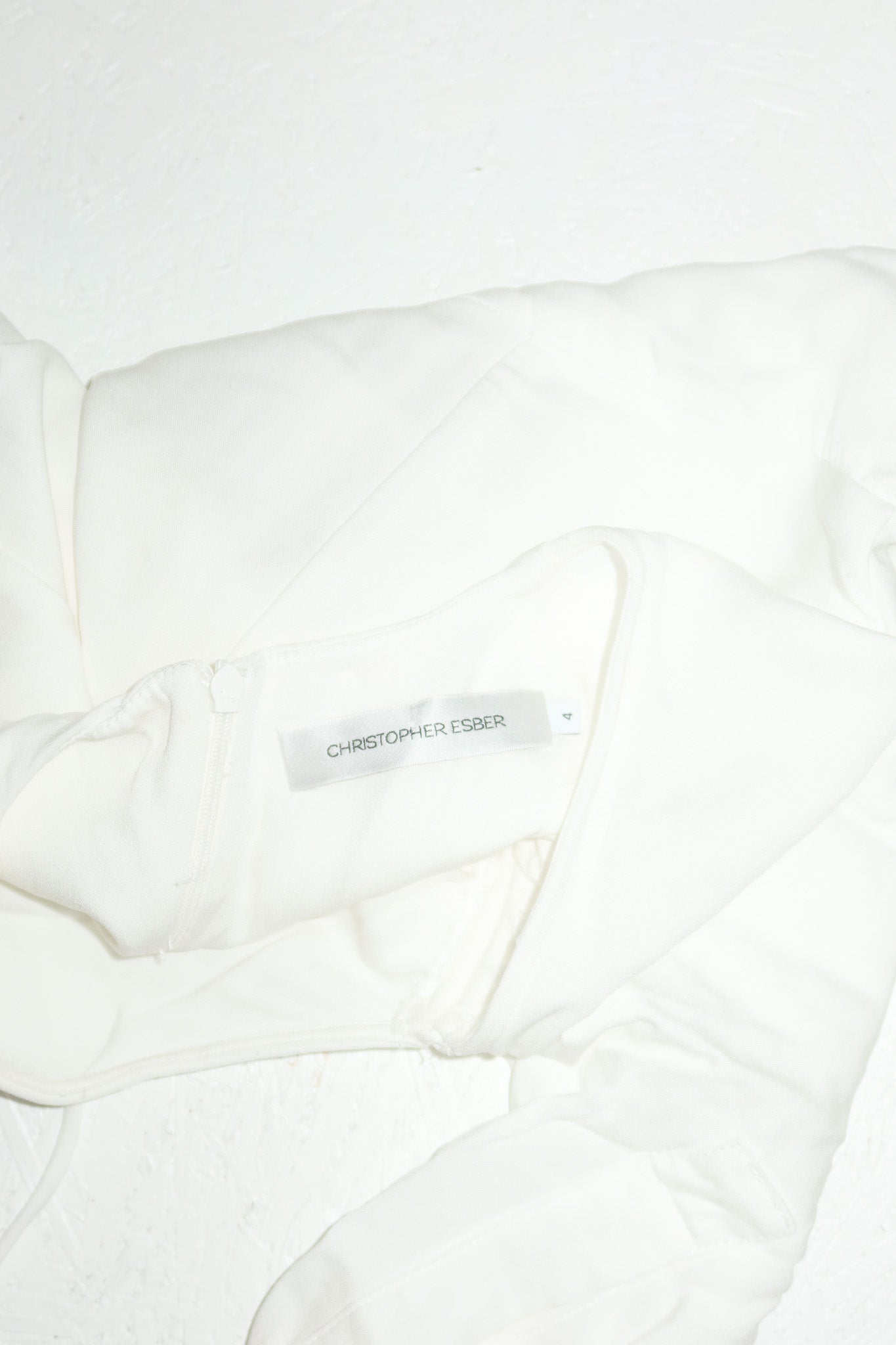 christopher esber ruched long sleeve t-shirt white.