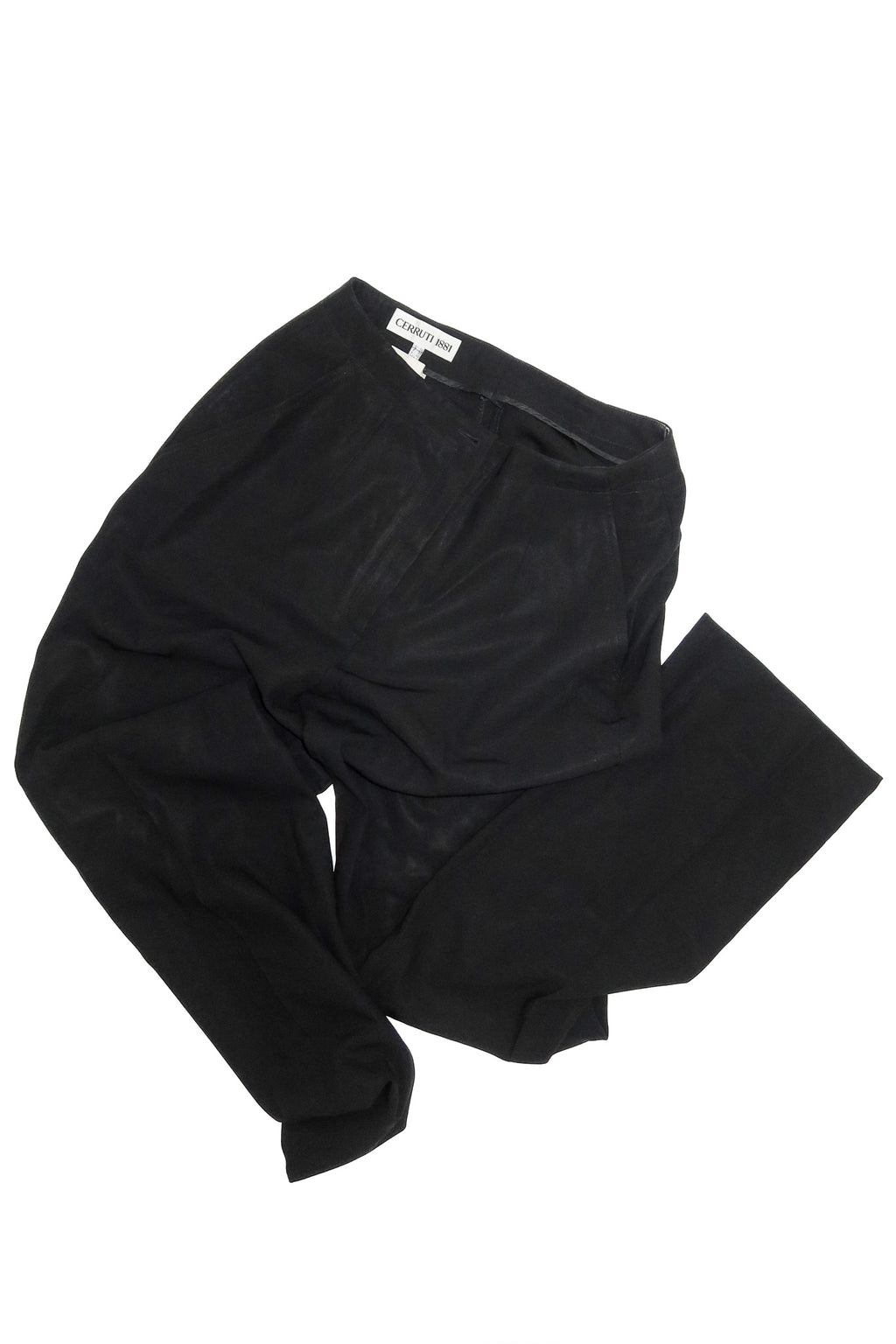 cerruti 1881 wool tailored trousers black.