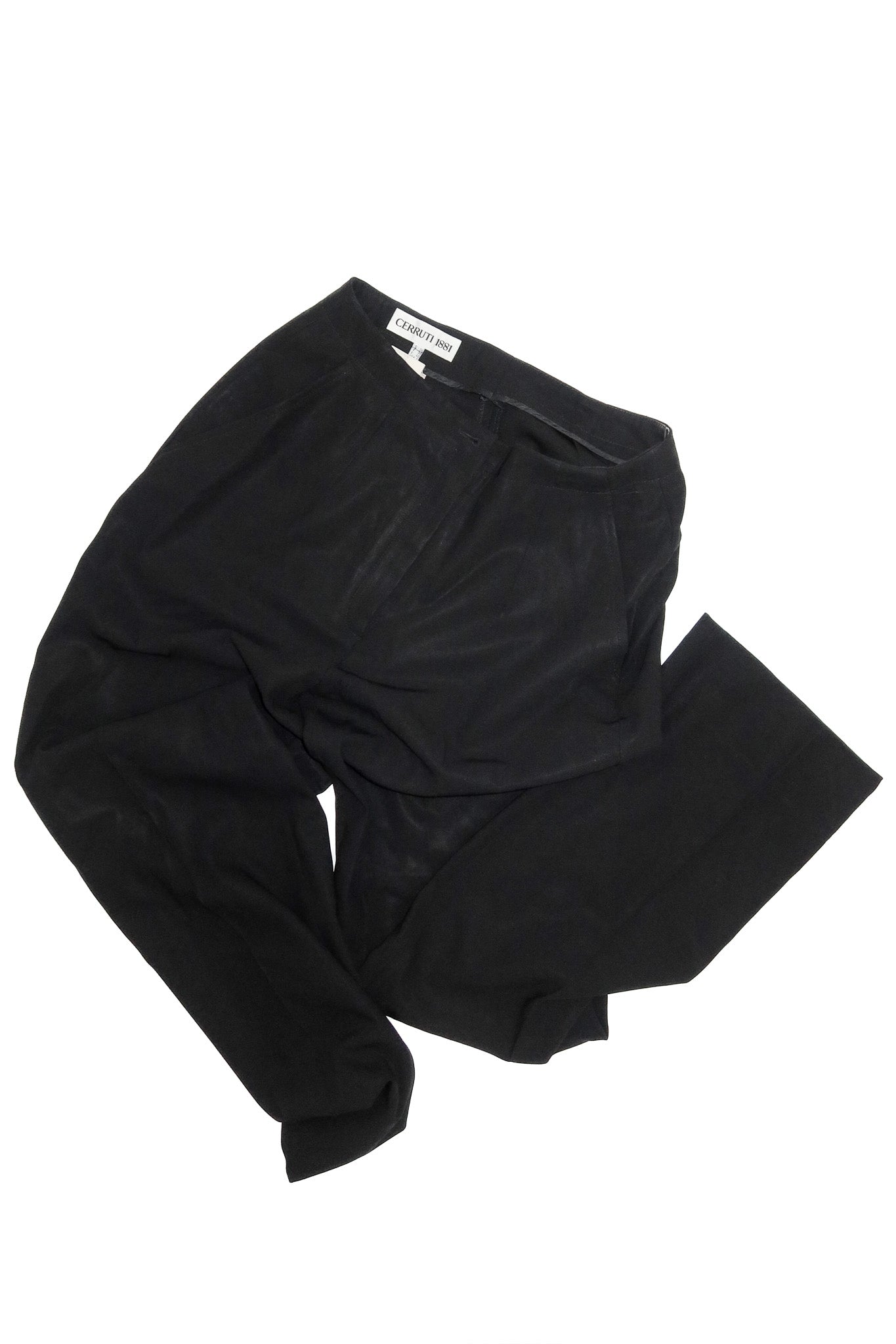 cerruti 1881 wool tailored trousers black.