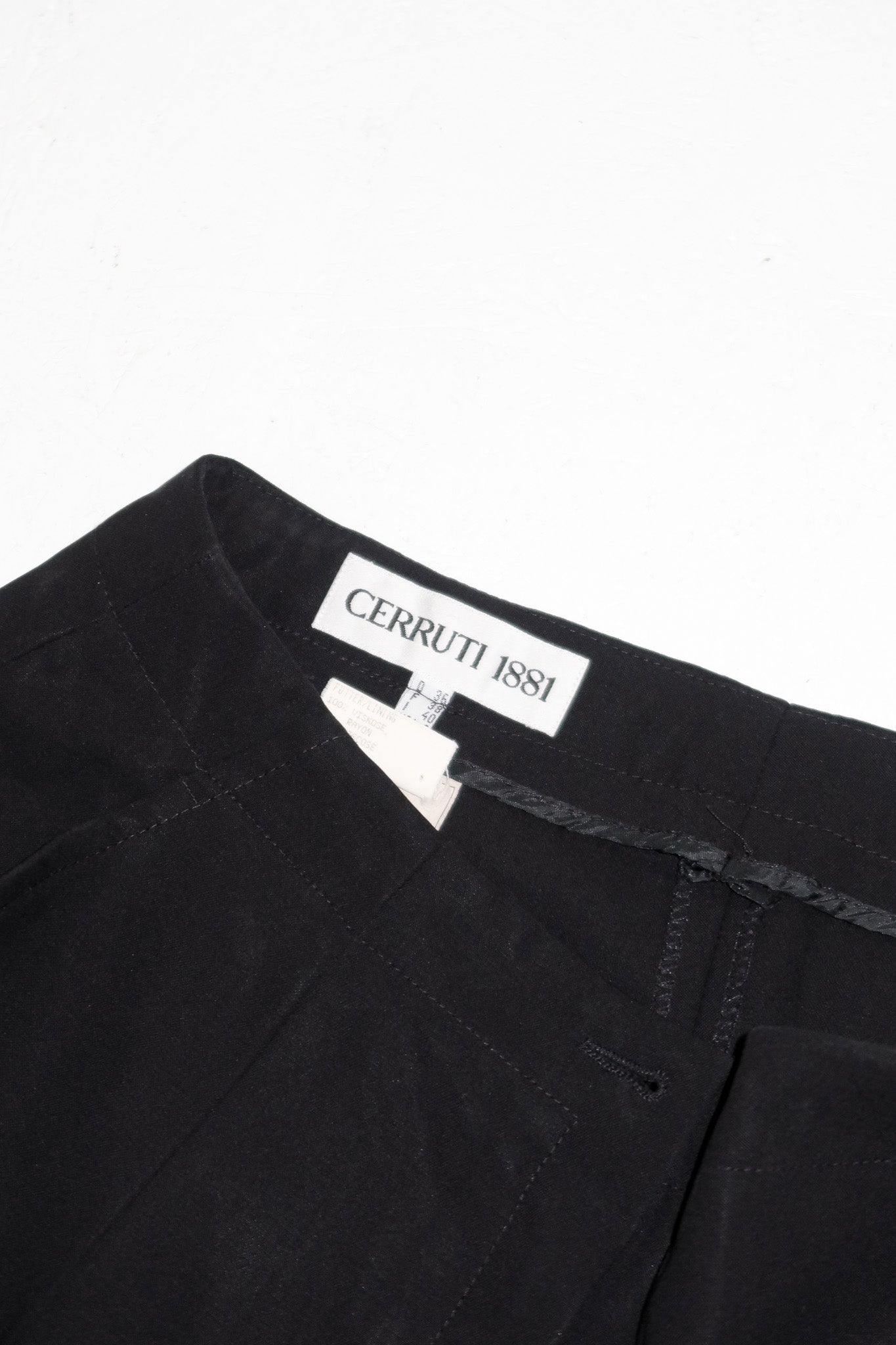 cerruti 1881 wool tailored trousers black.