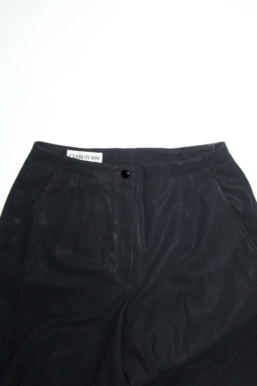 cerruti 1881 wool tailored trousers black.