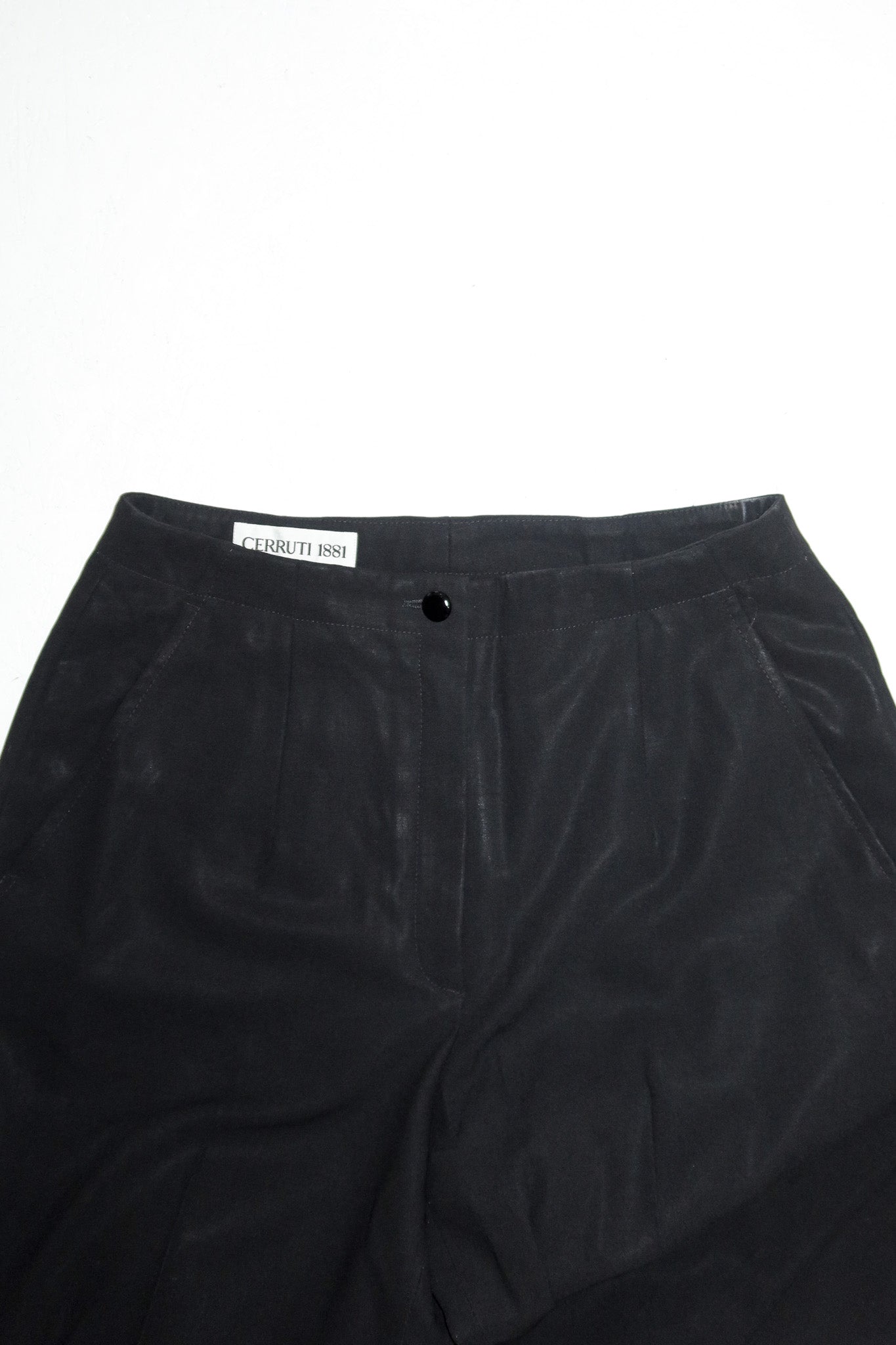 cerruti 1881 wool tailored trousers black.