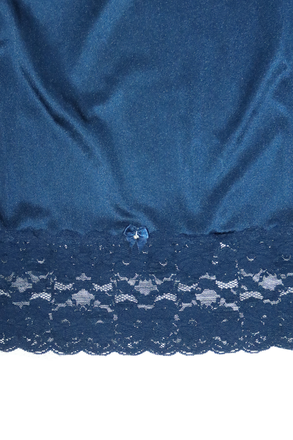 1990’s innocenti satin lace slip skirt blue.