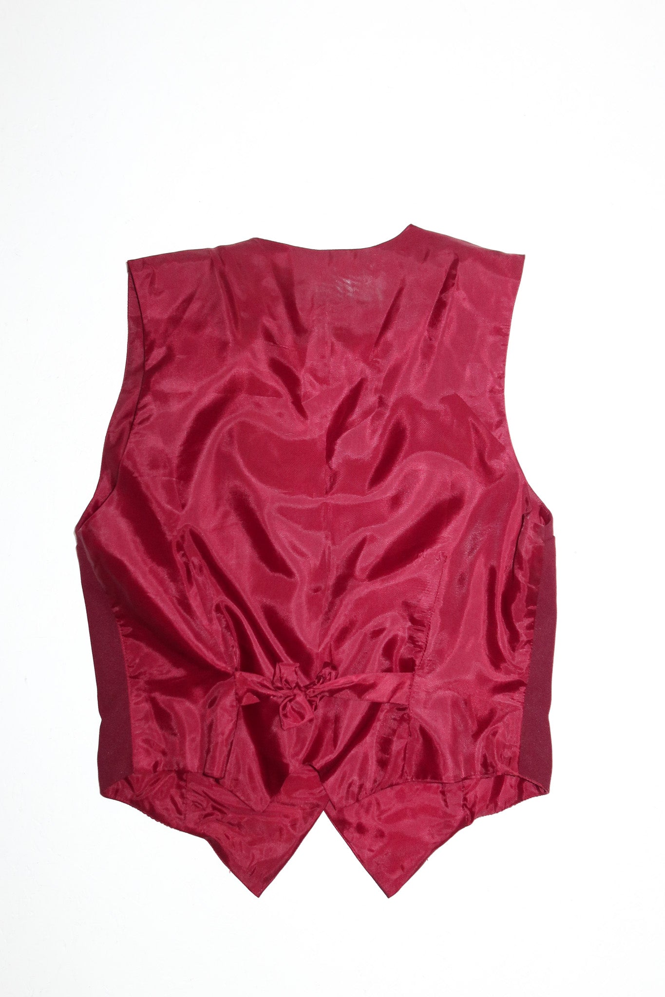 network tailored vest & pants set burgundy.
