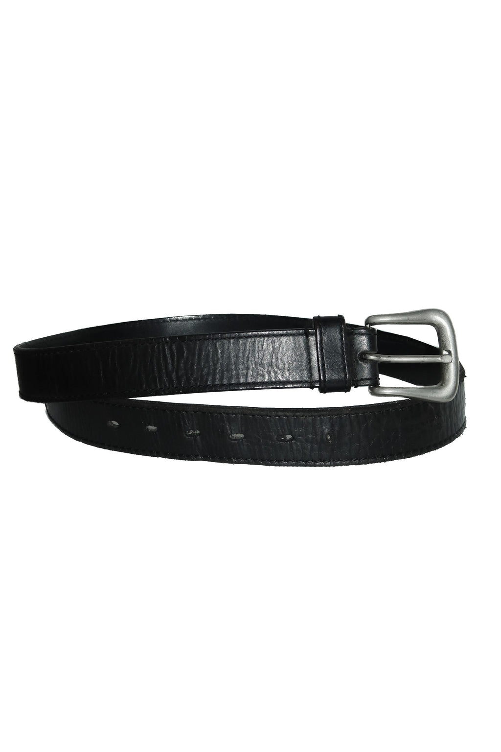 2000’s cow leather belt black/ silver.