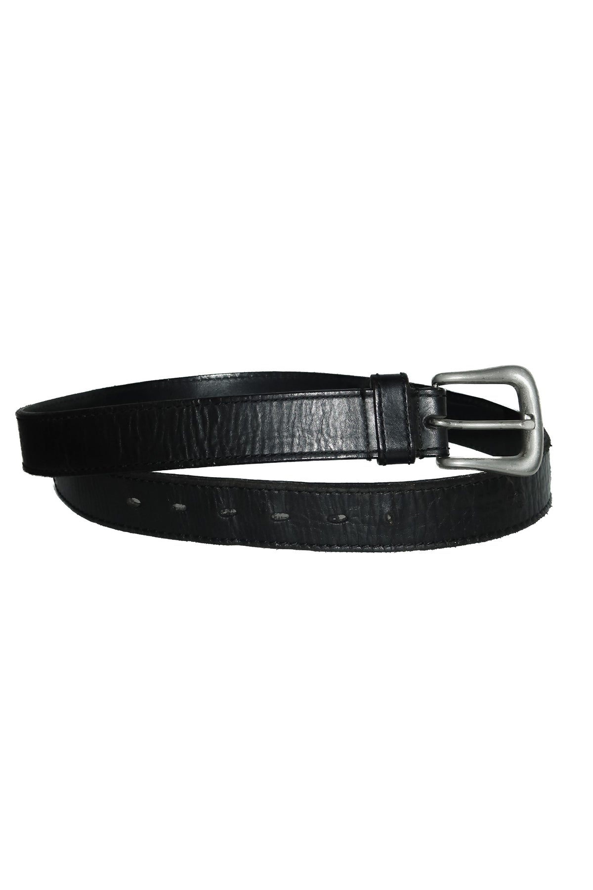 2000’s cow leather belt black/ silver.