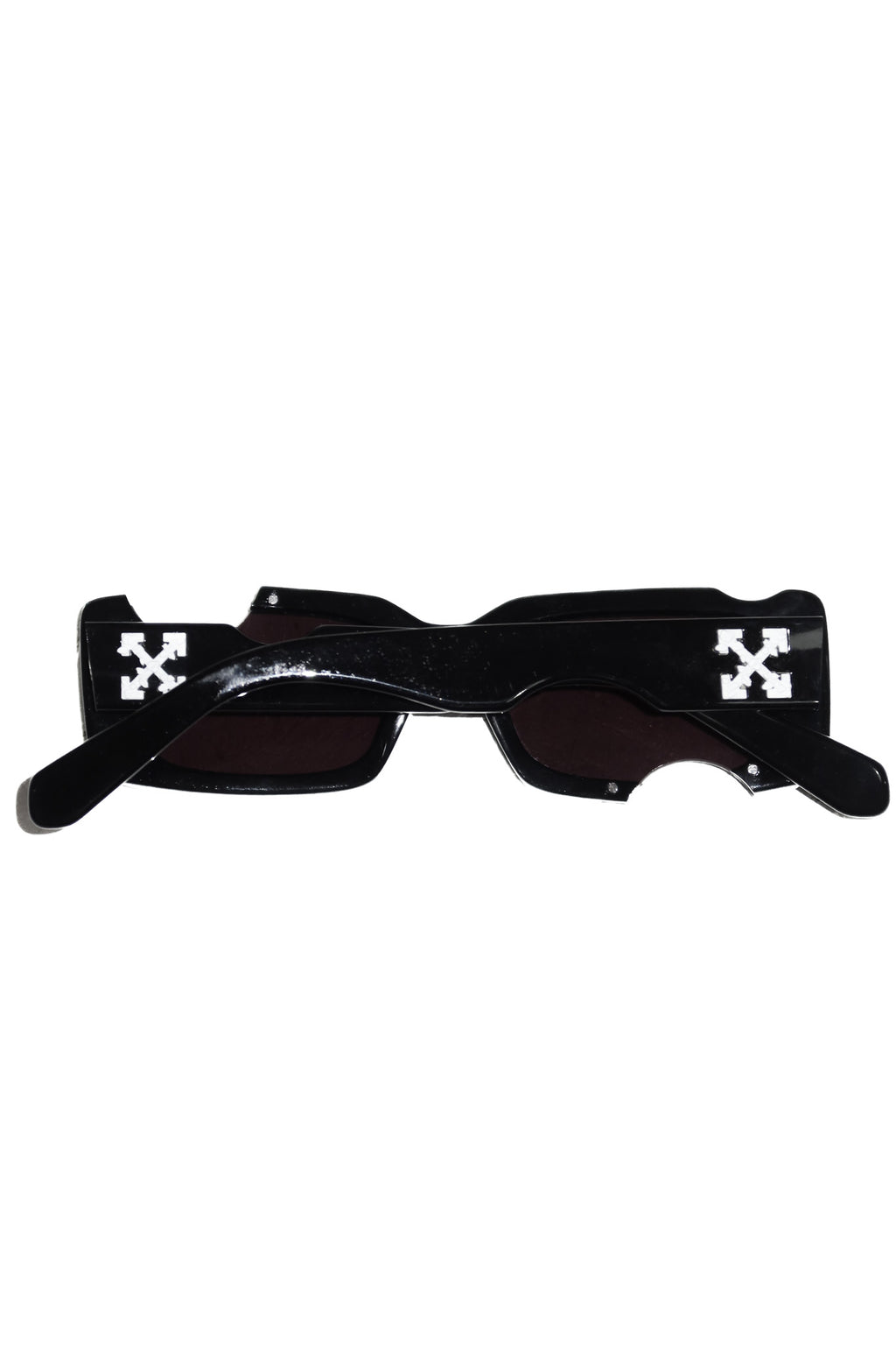 off-white cady cut-out rectangular frame sunglasses black.