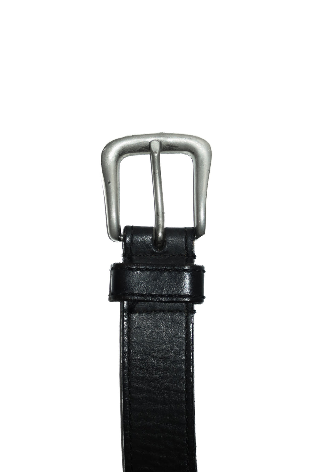 2000’s cow leather belt black/ silver.