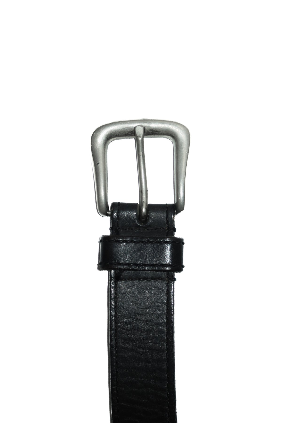2000’s cow leather belt black/ silver.