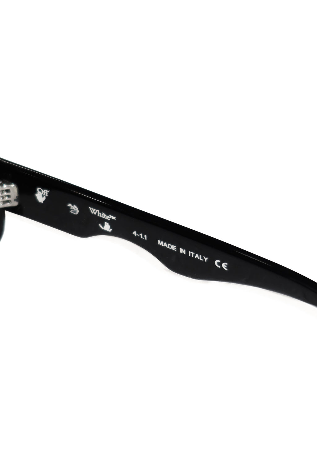 off-white cady cut-out rectangular frame sunglasses black.