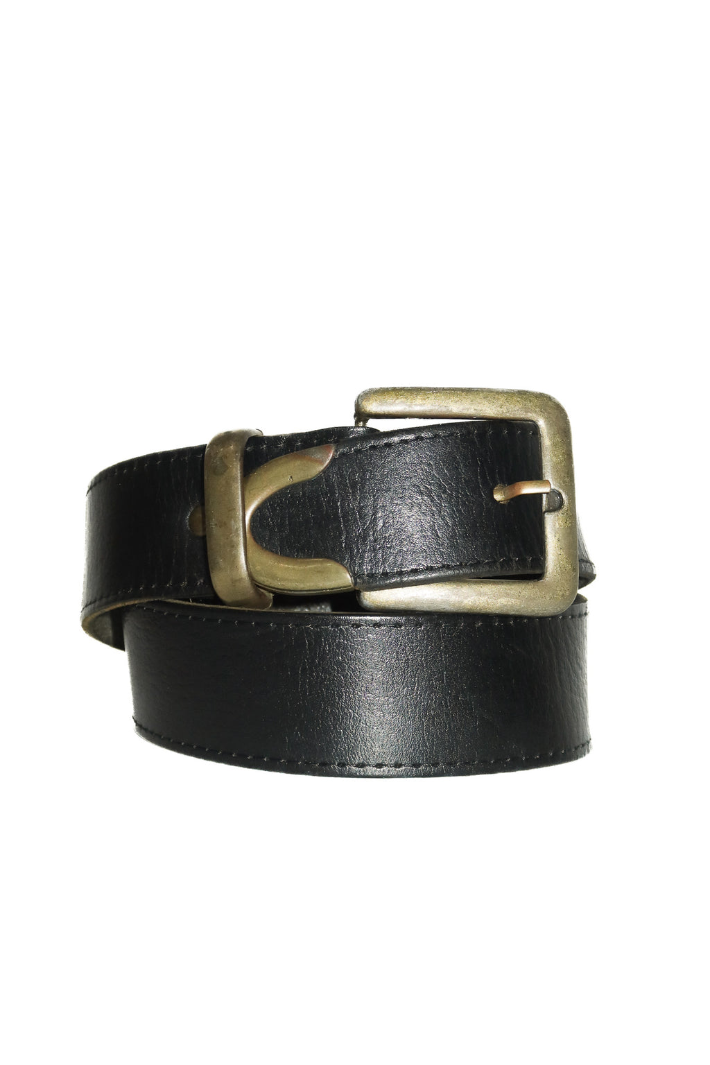 1990's just jeans leather belt black.