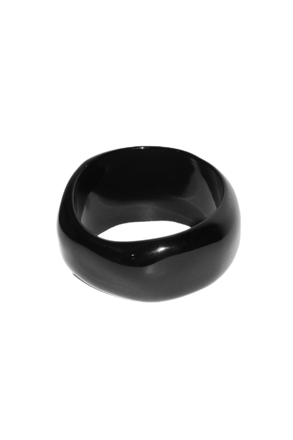 1990’s sculptural acrylic bangle black.
