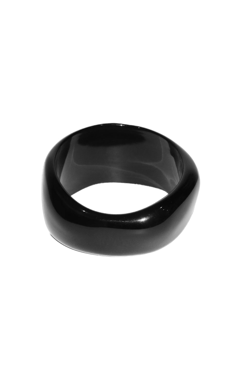 1990’s sculptural acrylic bangle black.
