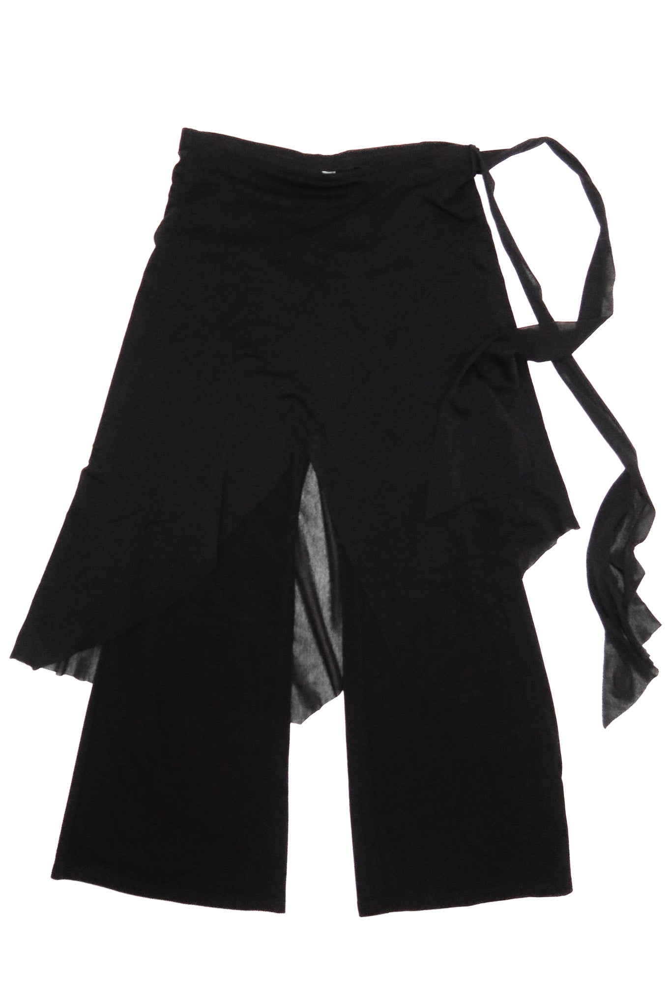 tattoo wrap skirt pants black.
