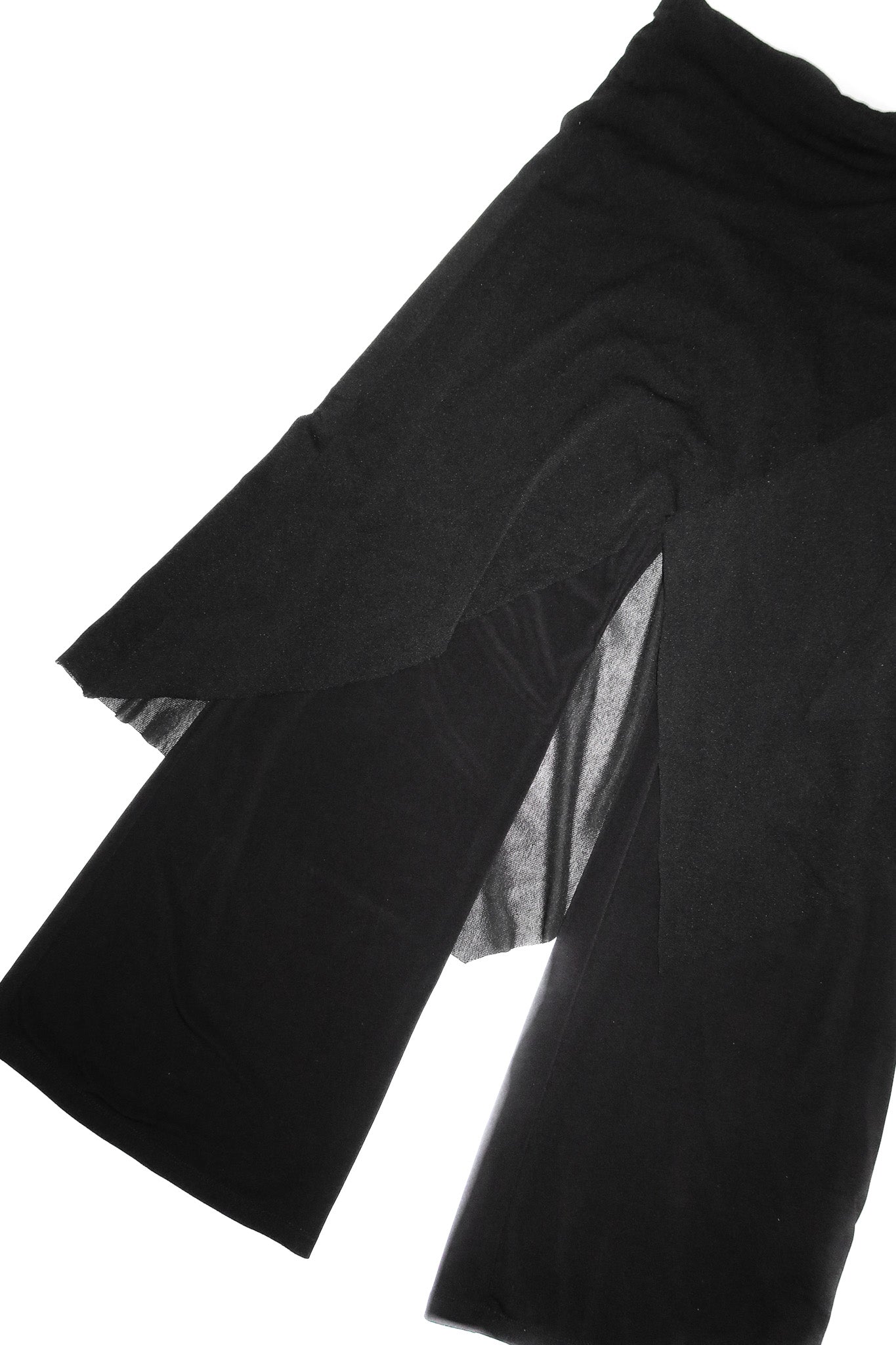 tattoo wrap skirt pants black.