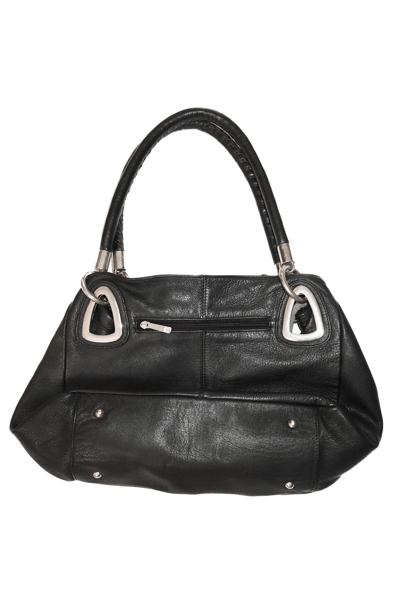 2000’s pierre cardin italian leather shoulder bag black.