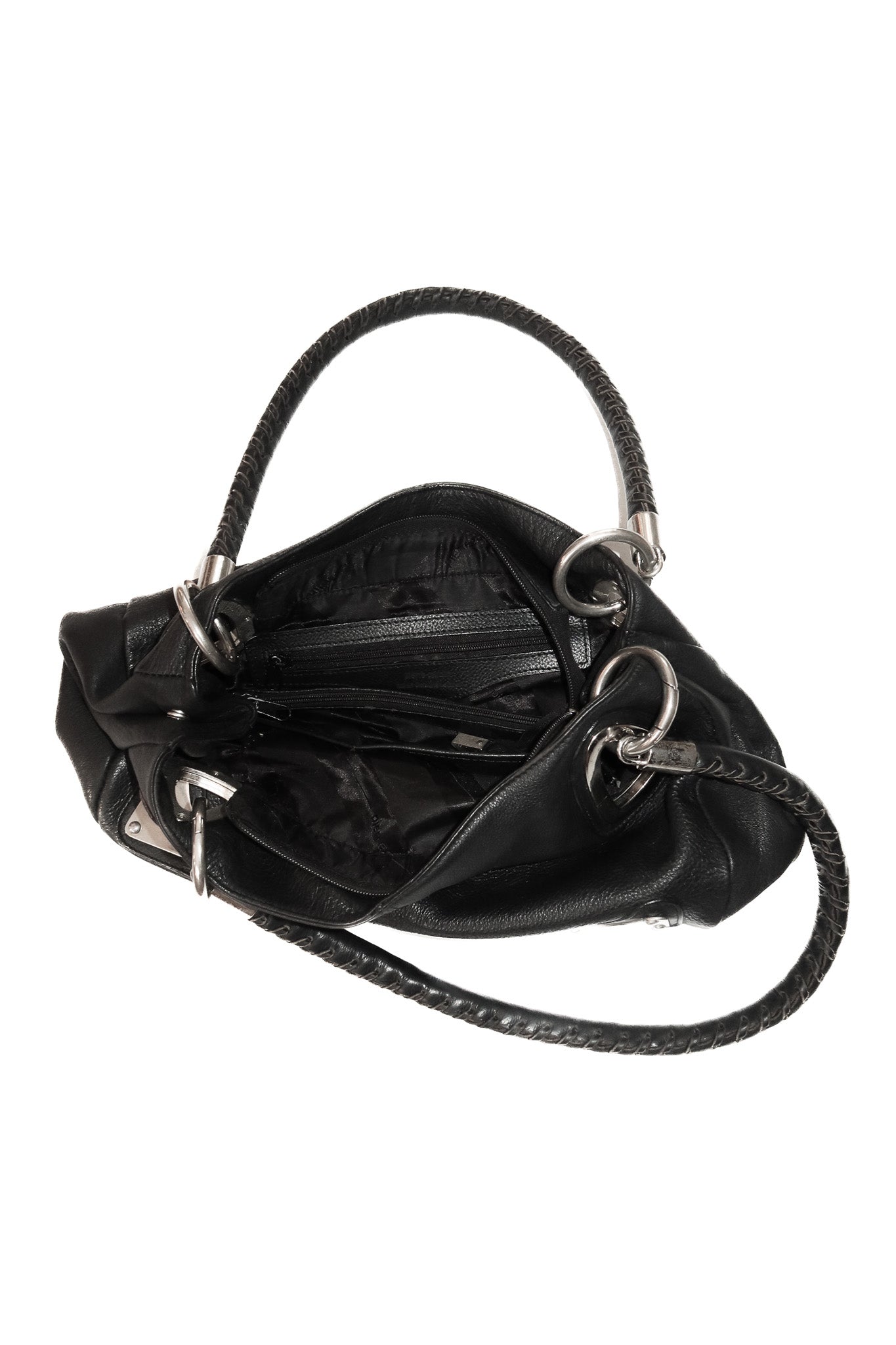 2000’s pierre cardin italian leather shoulder bag black.