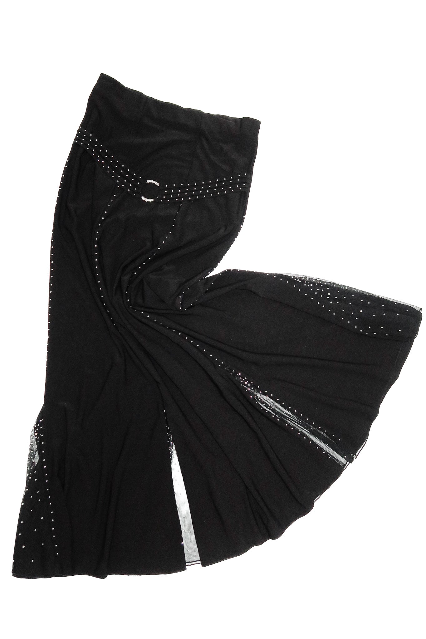 briecom bedazzled mermaid maxi skirt black.