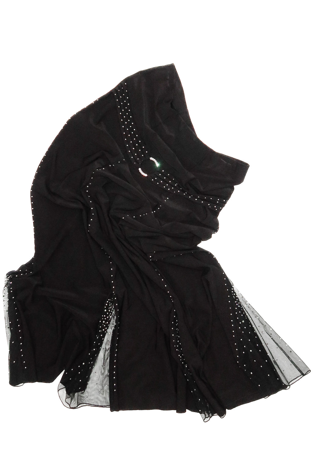 briecom bedazzled mermaid maxi skirt black.