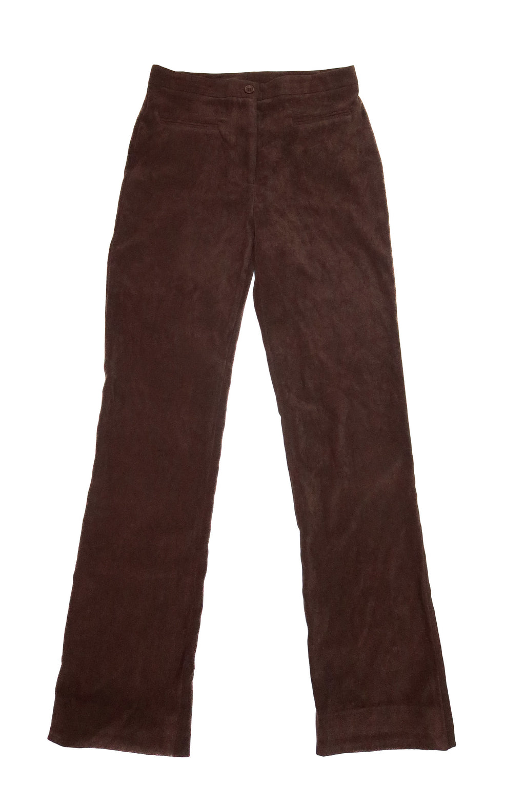2000’s sportsgirl velour flare trousers chocolate brown.