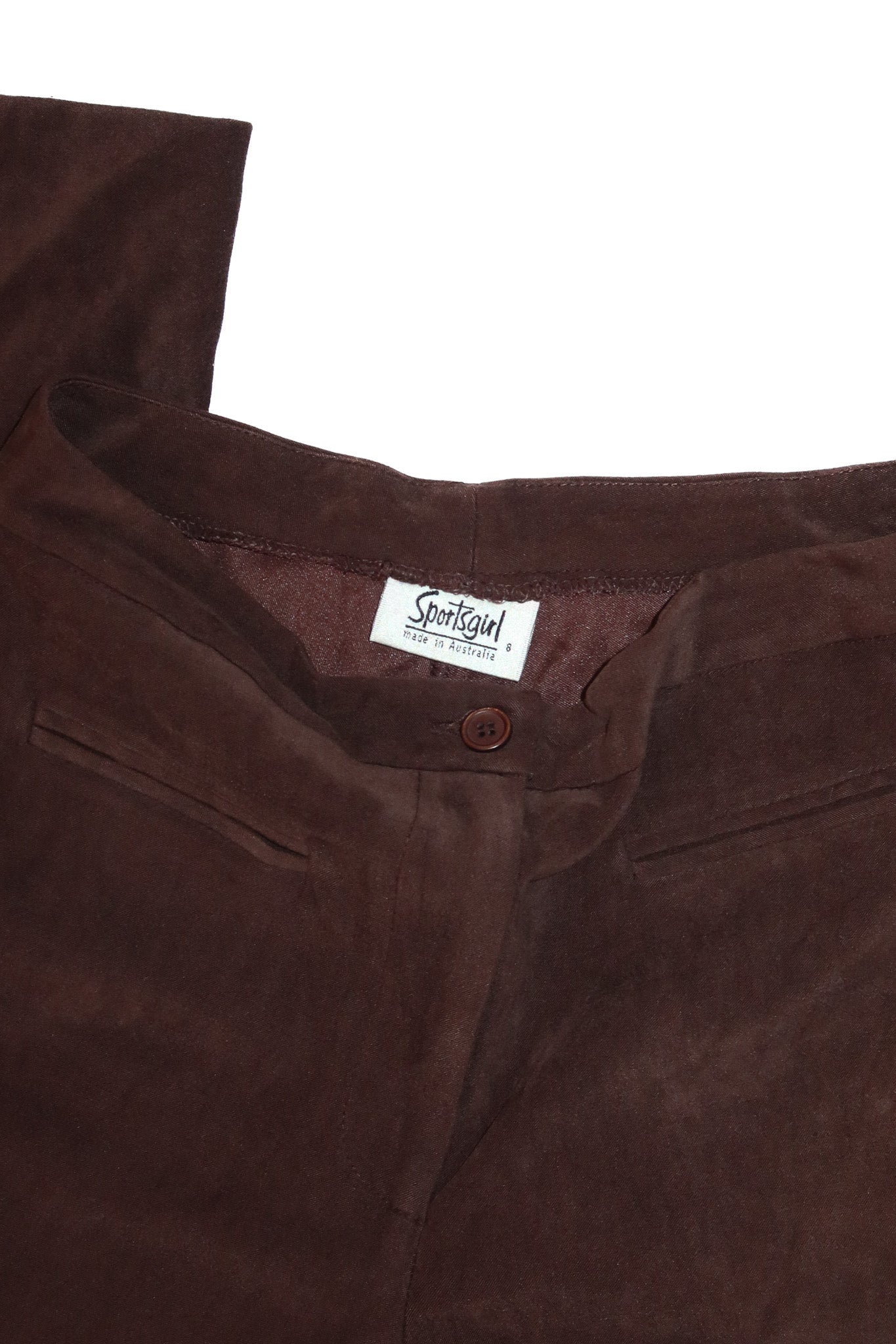2000’s sportsgirl velour flare trousers chocolate brown.
