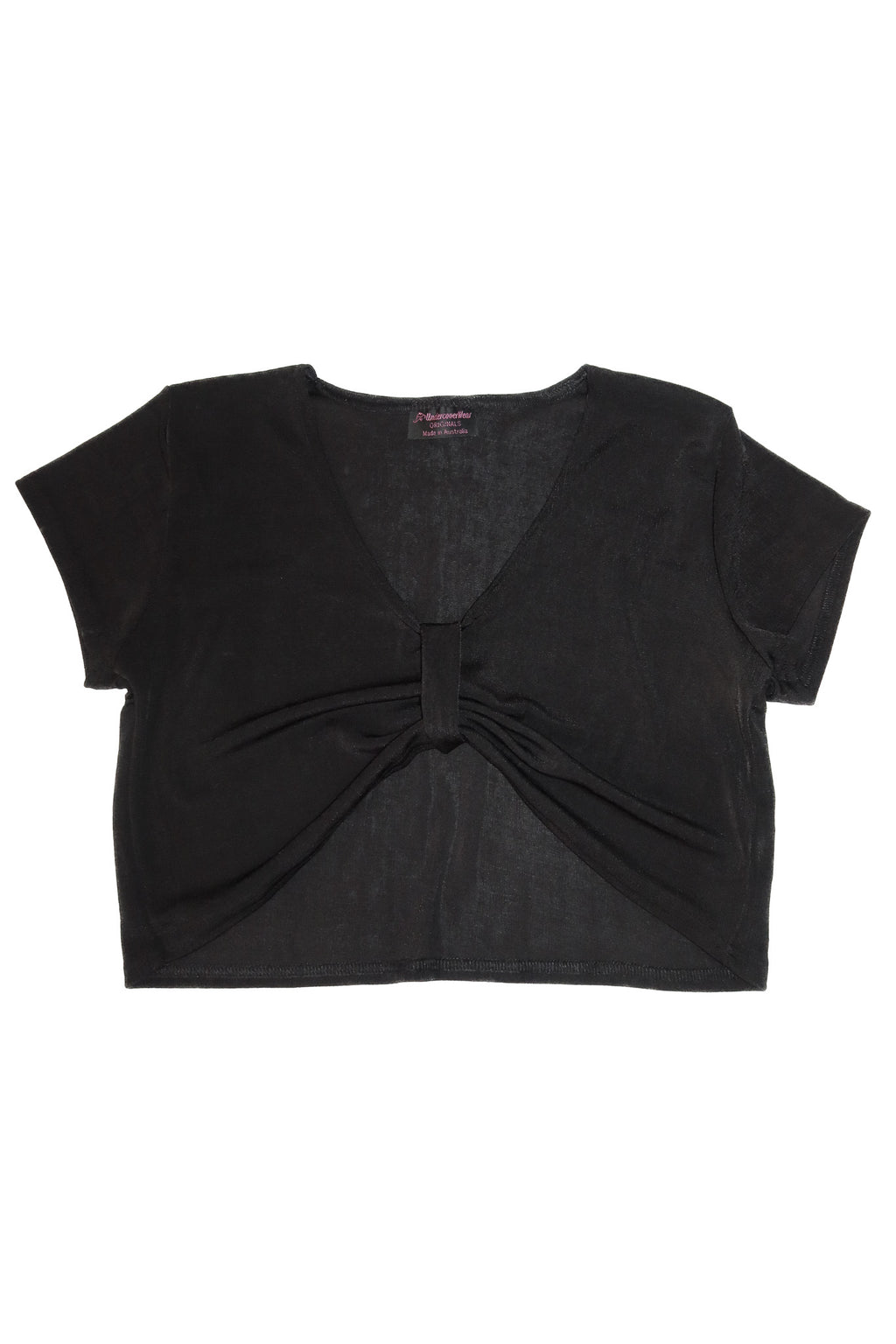 2000’s undercoverwear twist front sheer top black.