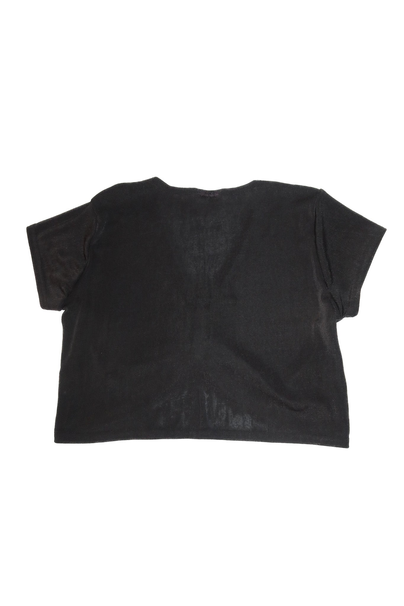 2000’s undercoverwear twist front sheer top black.