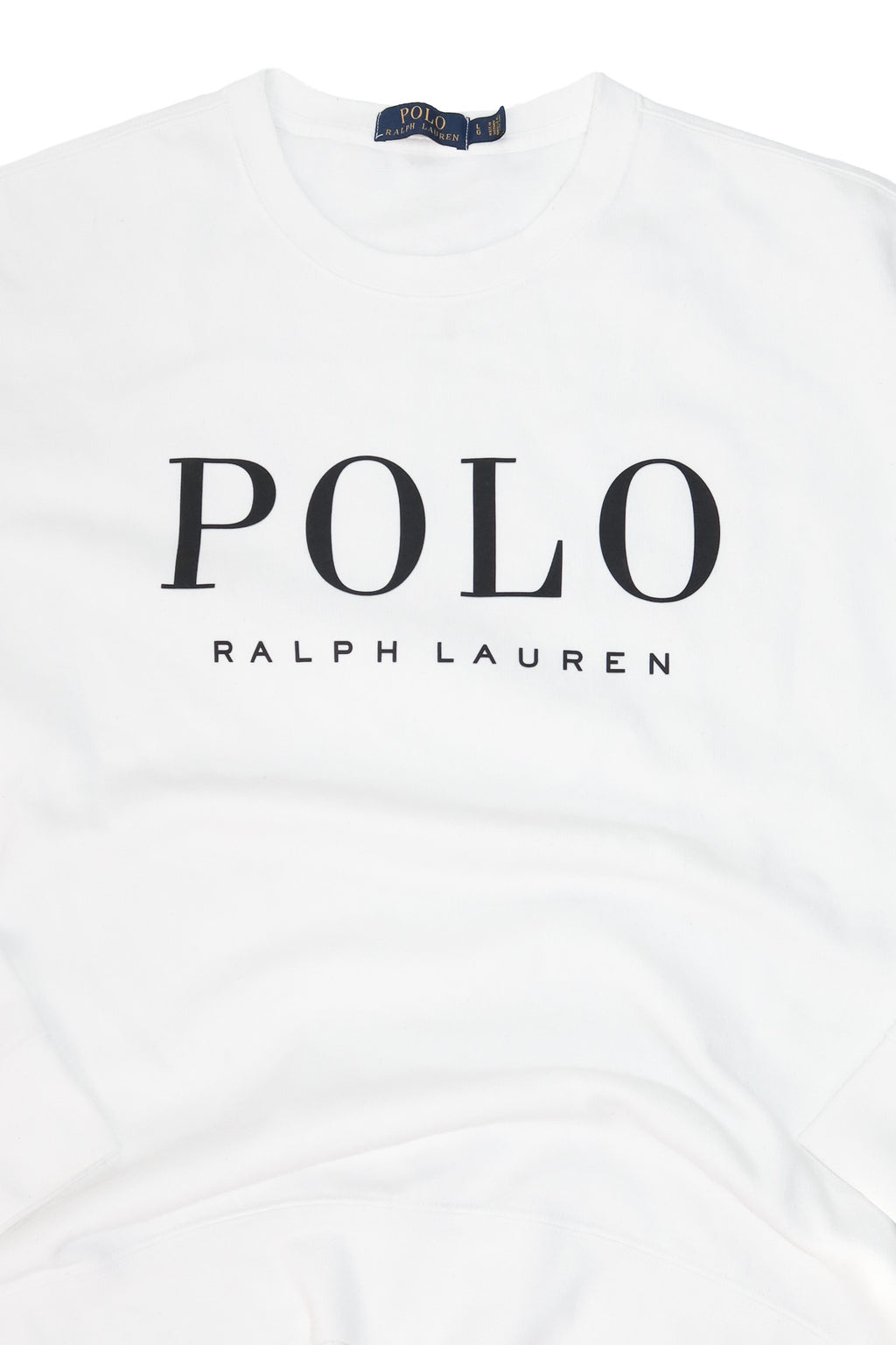 polo ralph lauren logo crewneck sweatshirt white.