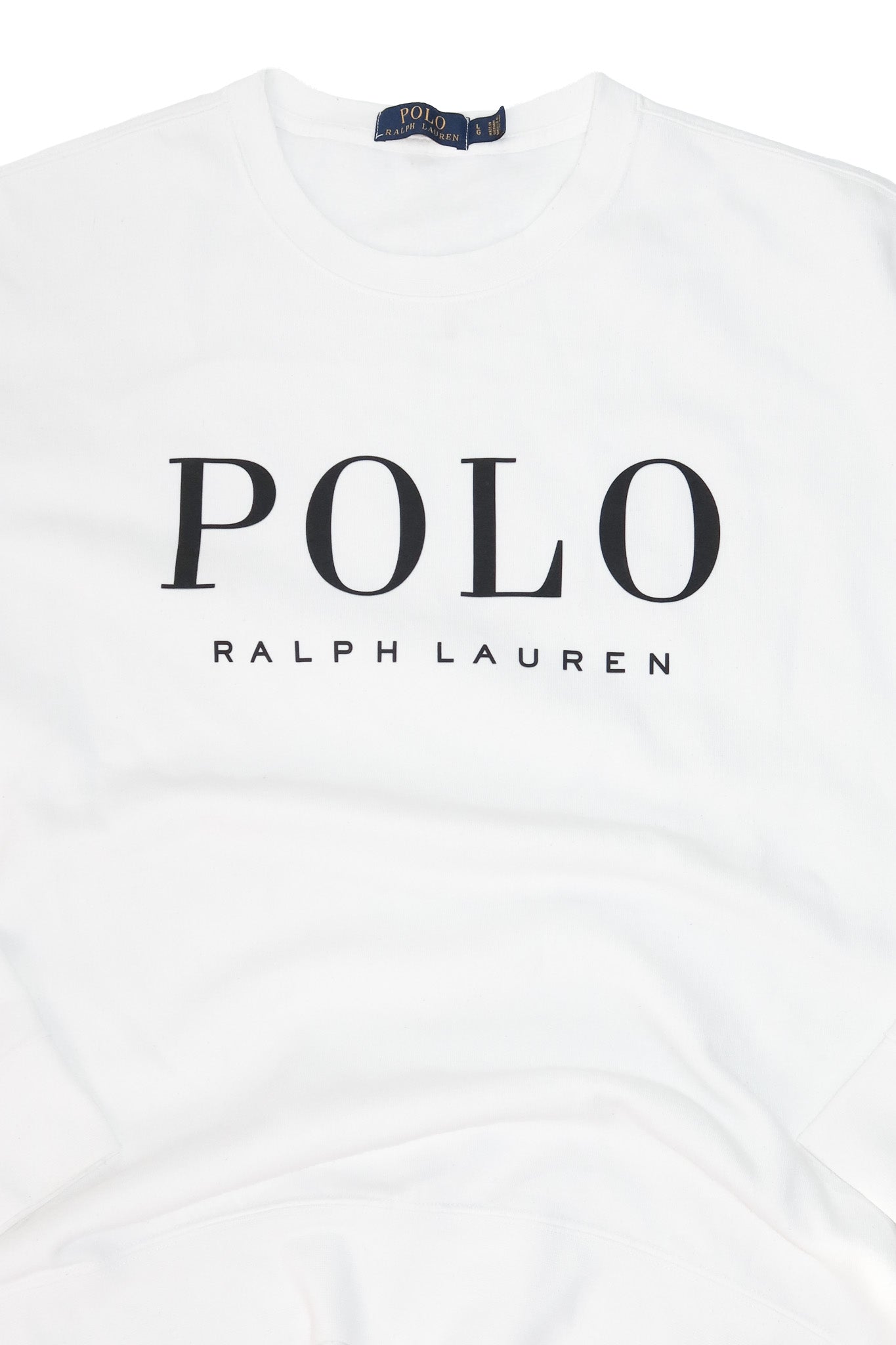 polo ralph lauren logo crewneck sweatshirt white.