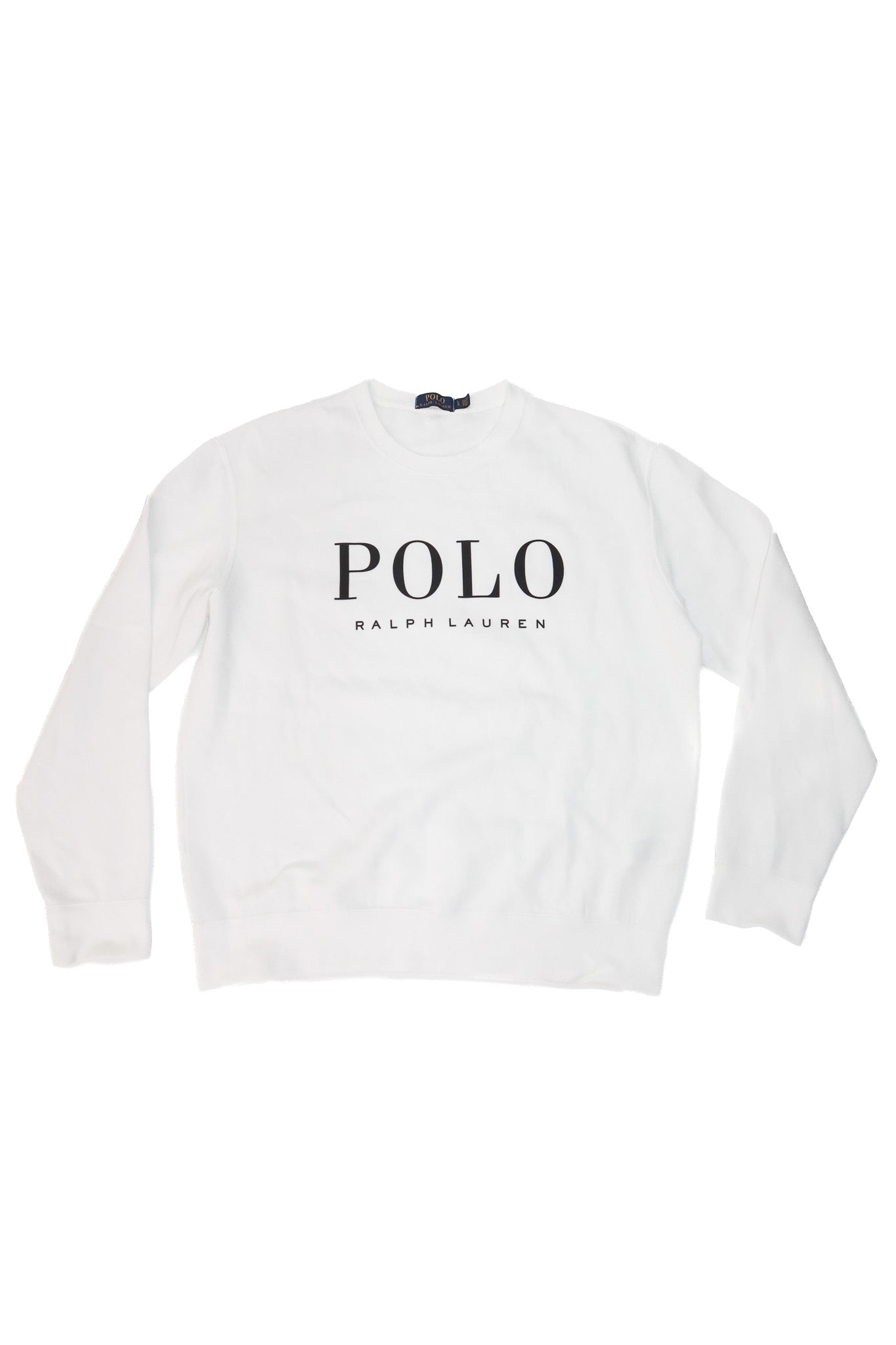 polo ralph lauren logo crewneck sweatshirt white.