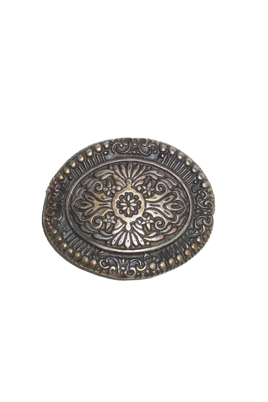 1980’s embossed western style belt buckle silver.