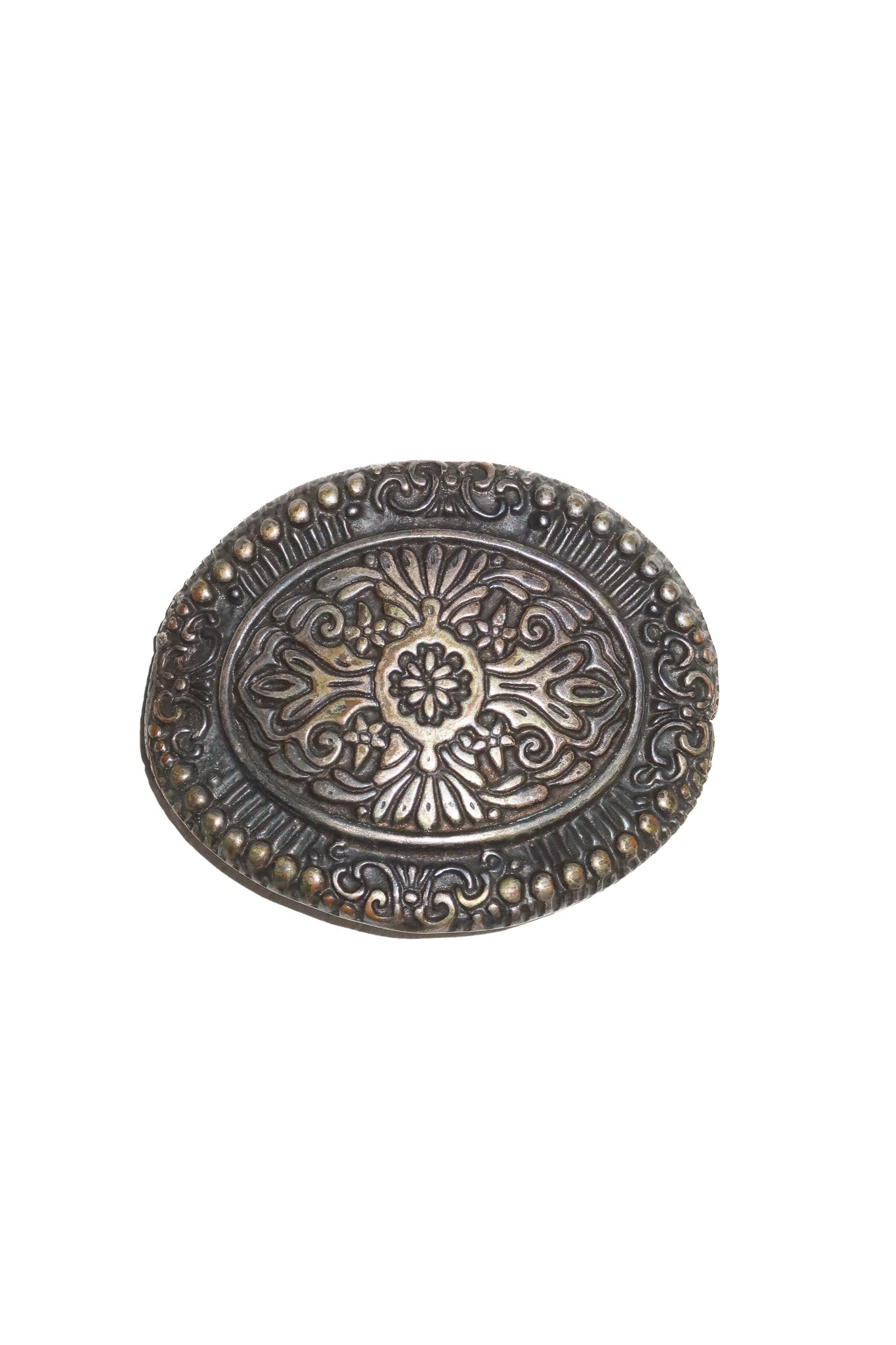 1980’s embossed western style belt buckle silver.