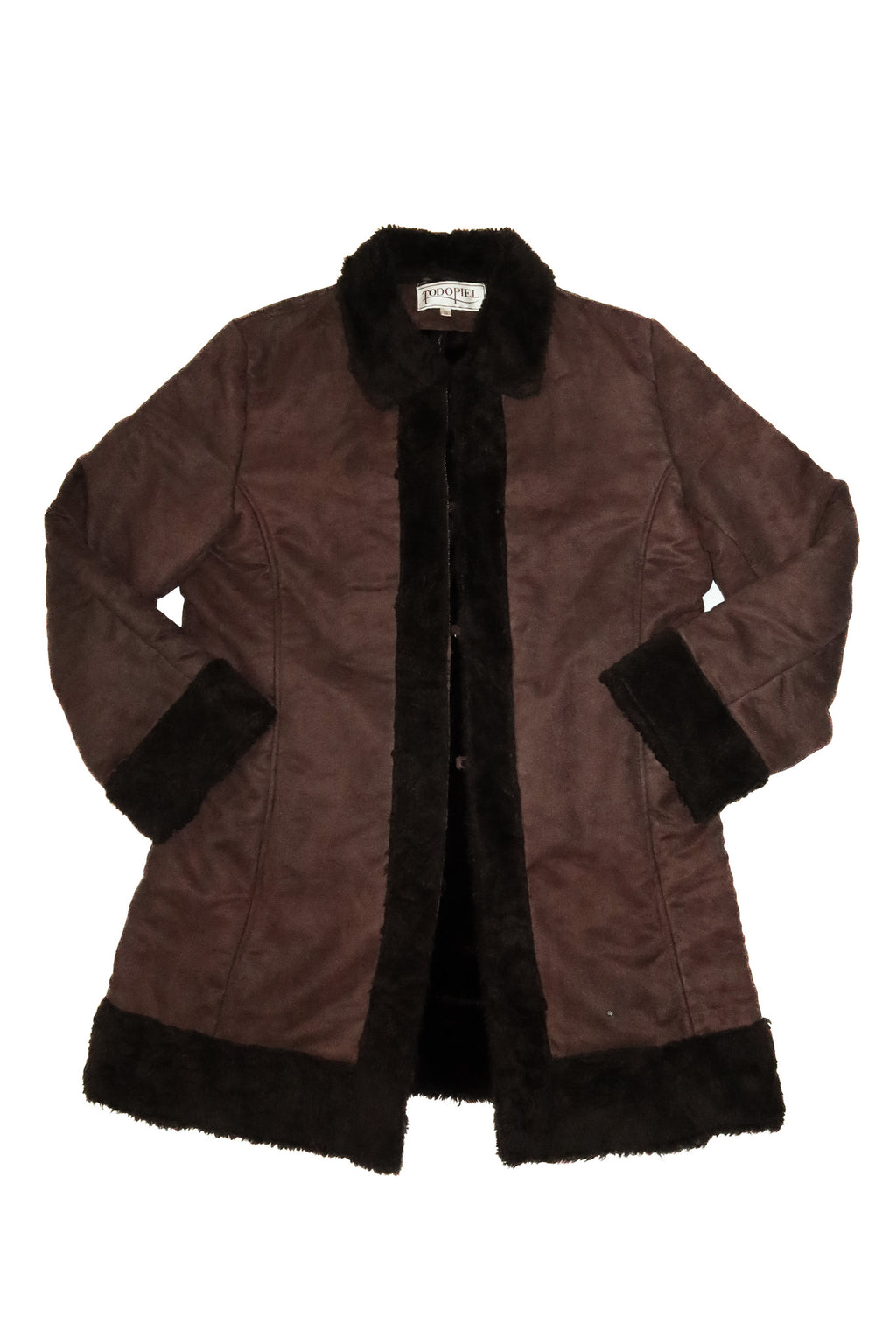 2000’s todopiel faux shearling coat brown.