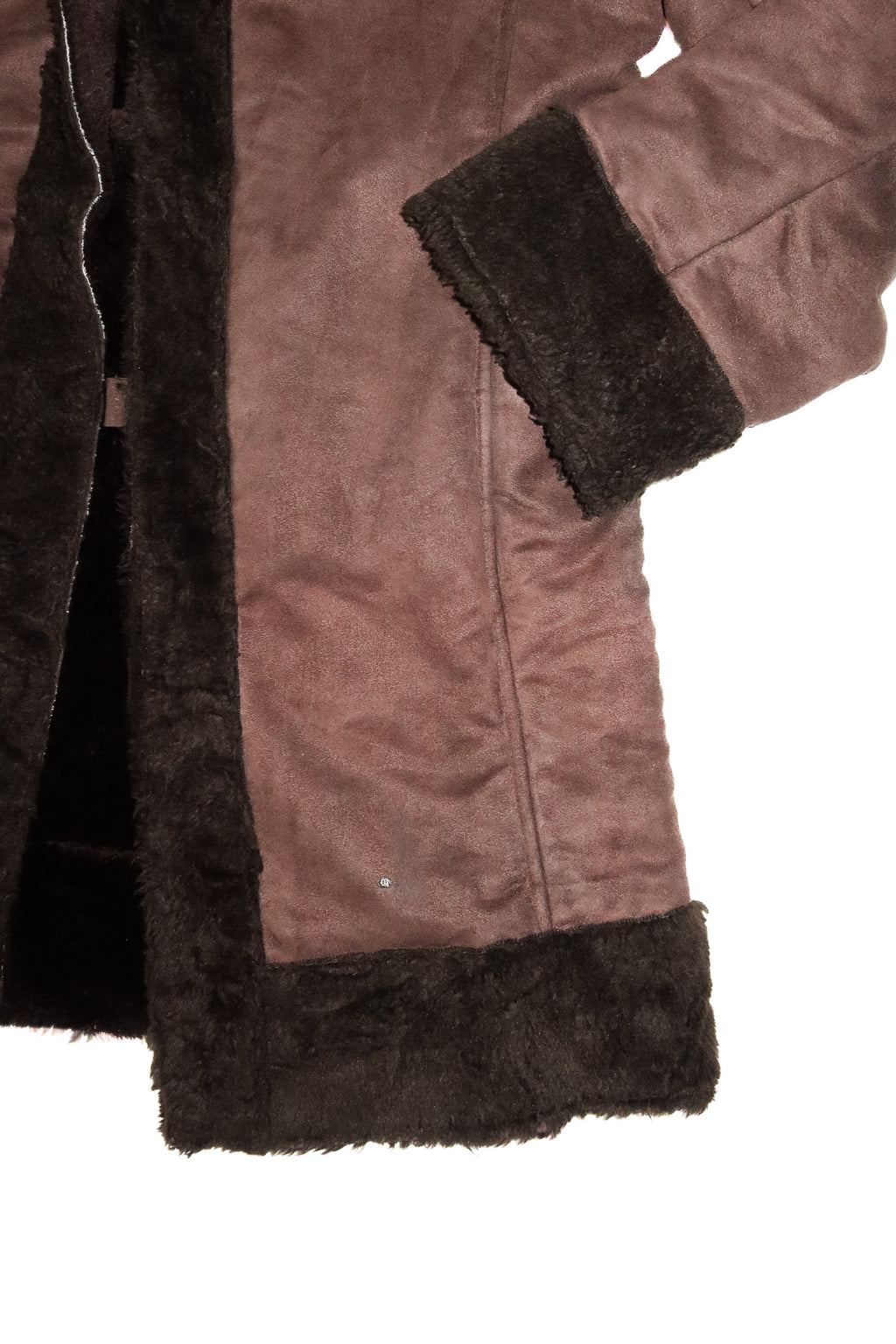 2000’s todopiel faux shearling coat brown.