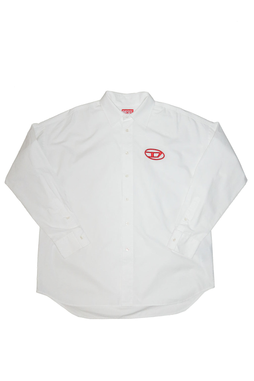 diesel classic logo button-up white.