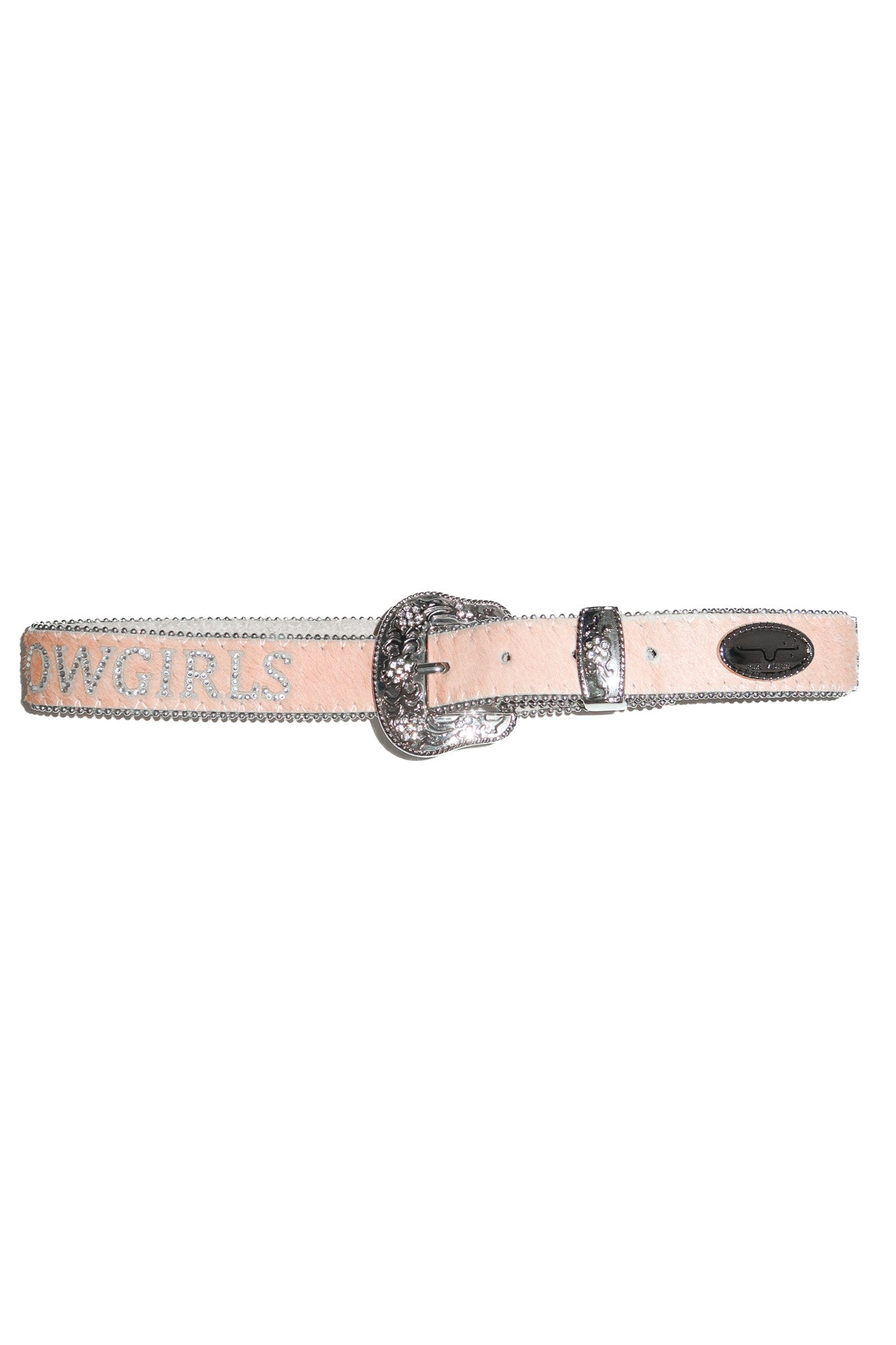 2000’s pure western ‘cowgirls’ pony hair leather diamante belt pink.