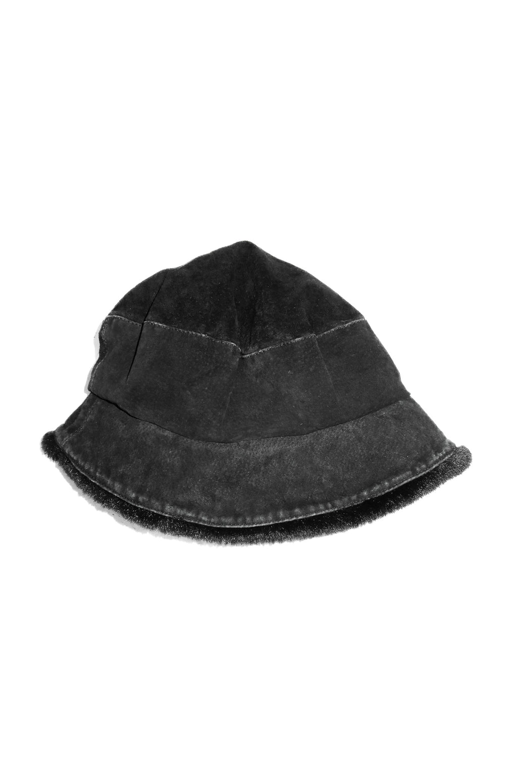 1990's jessica suede bucket hat black.